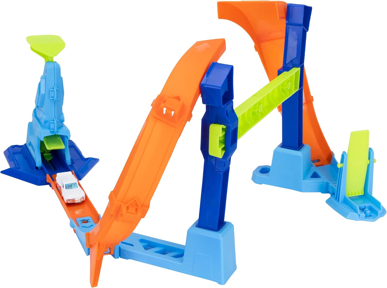 Thumbnail 3 de Hot Wheels Stunt Tracks Corkscrew Jump Champion & Toy Car (1:64) – JLM91