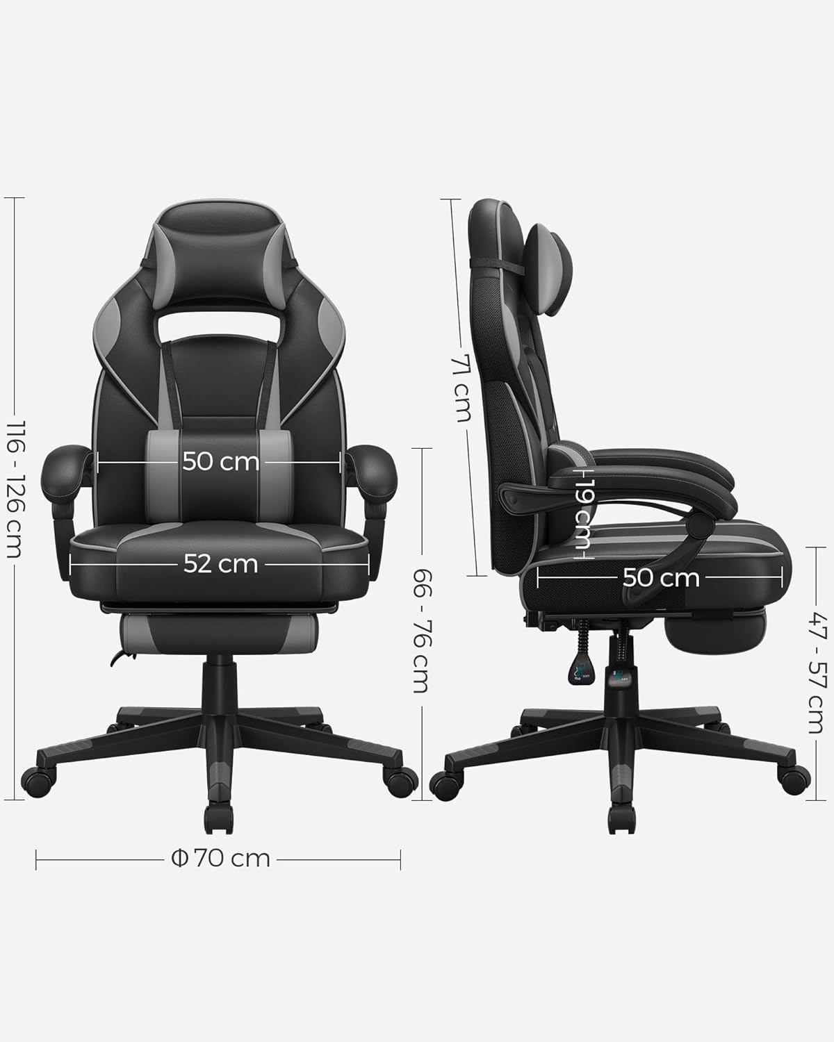 Detalle de SONGMICS Sedia da Ufficio OBG073B03 150 kg 💺