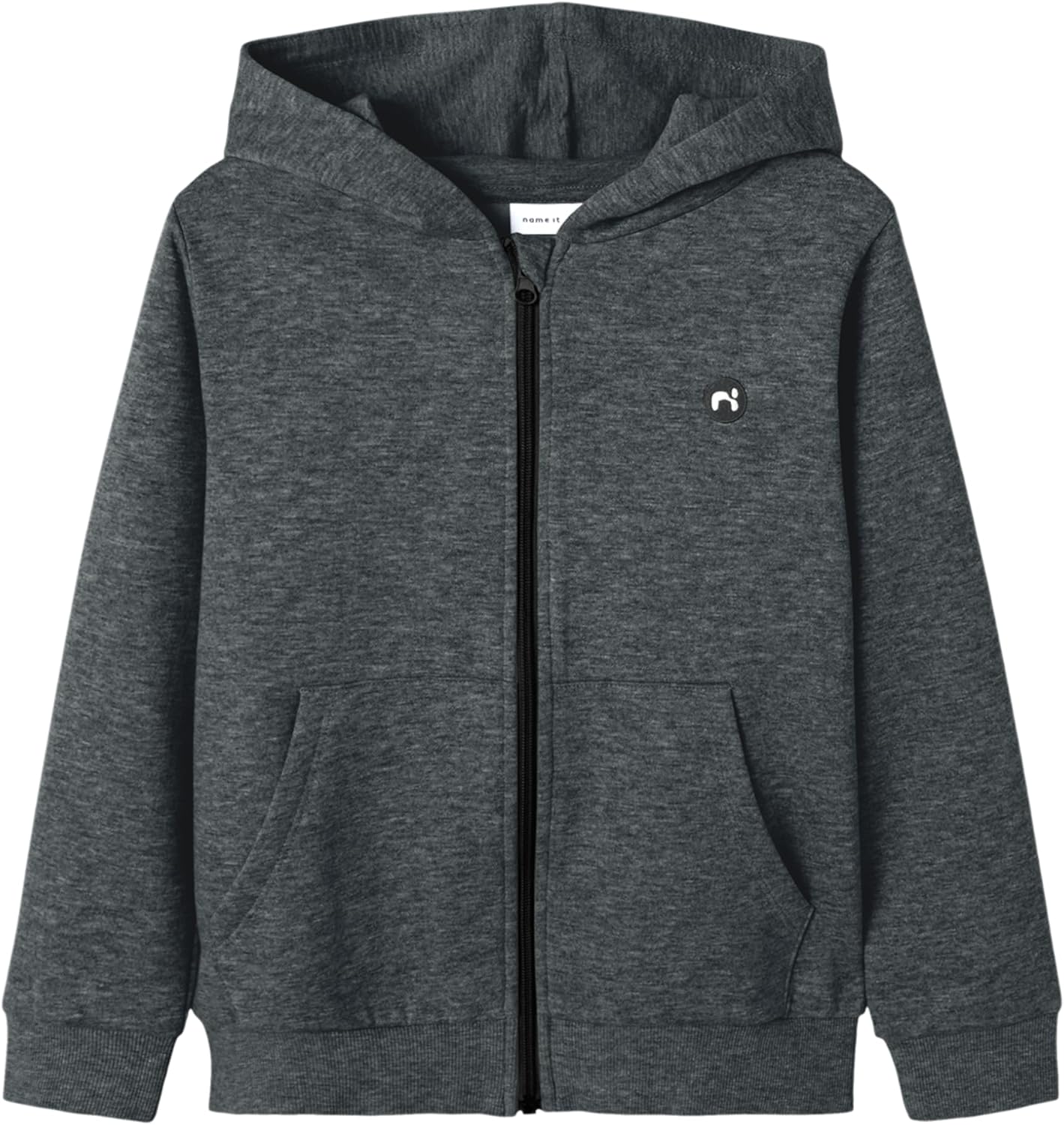 Detalle 2 de NAME IT Jungen Sweatjacke mit Kapuze (Cardigan) – mit Reißverschluss und Kängurutasche