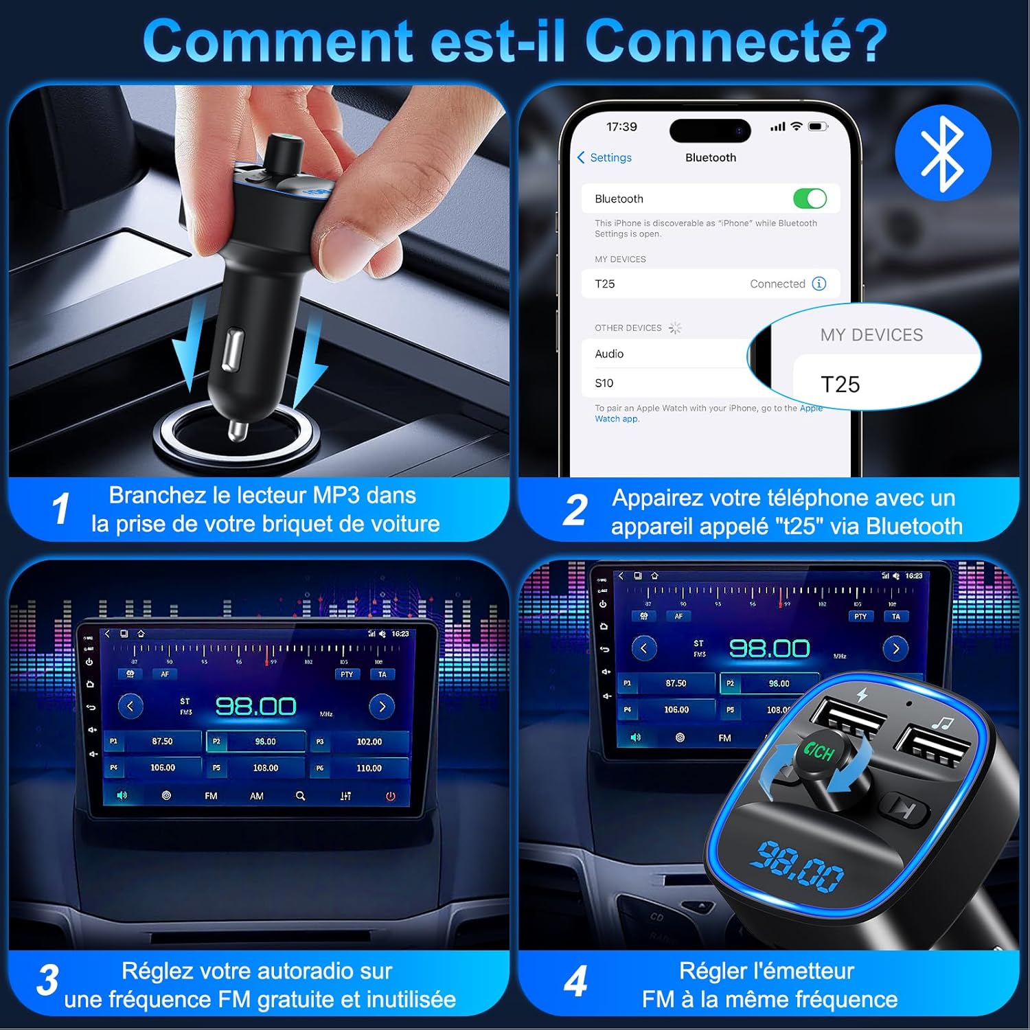 Thumbnail 6 de Beizkna Transmetteur FM Bluetooth 5.3