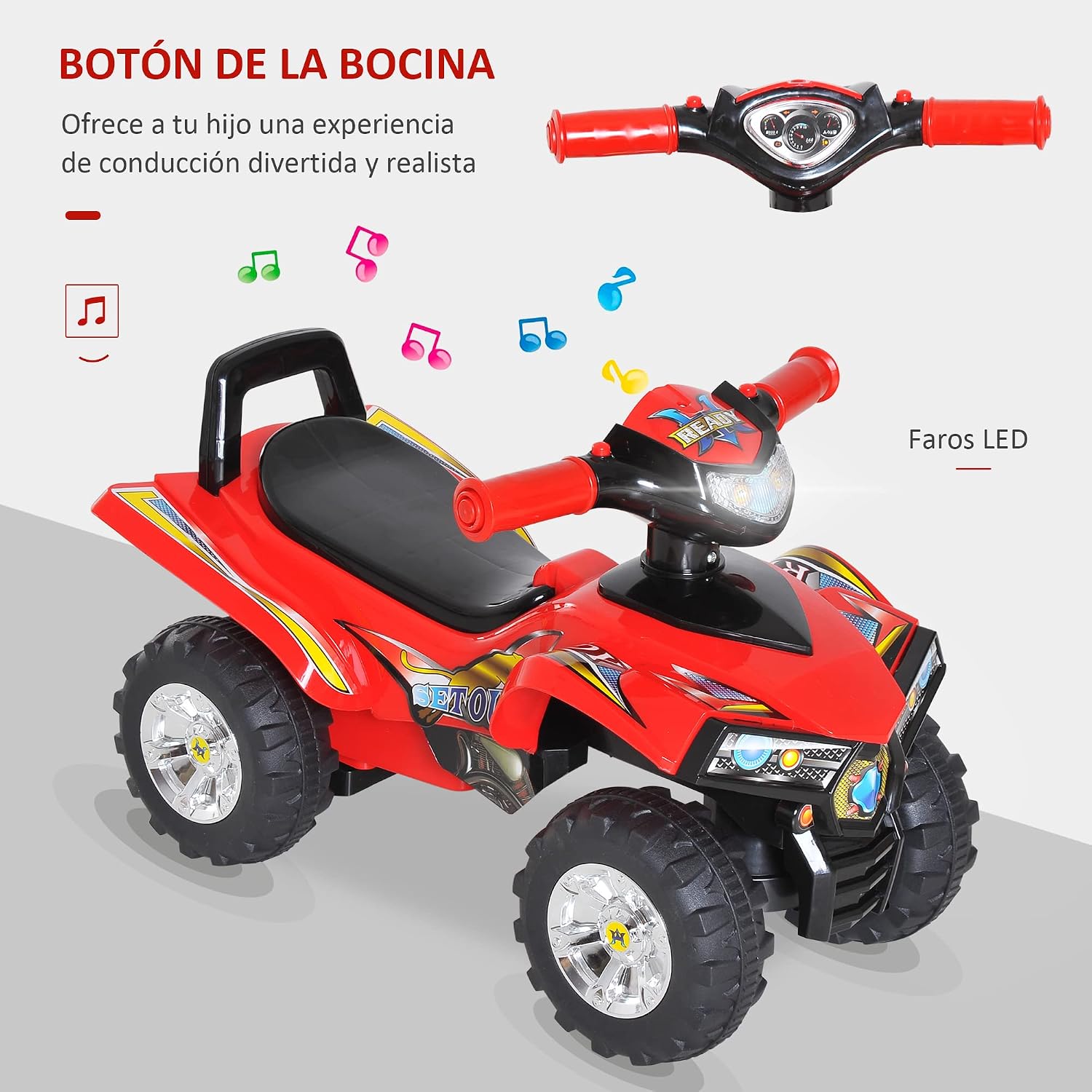 Detalle de HOMCOM Quad Correpasillos 60x38x42cm