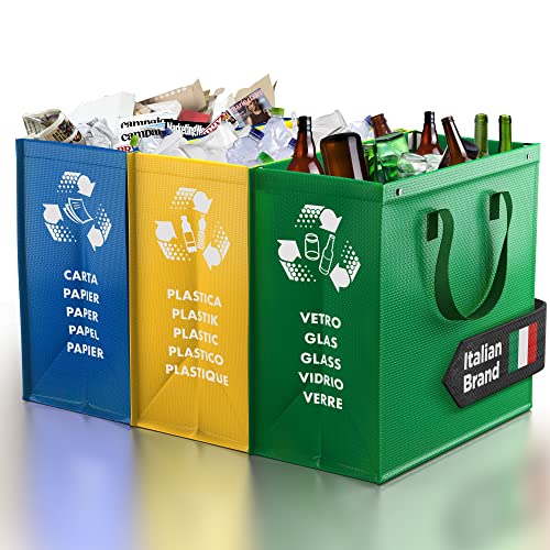 Imagen de PTMS® Borse Raccolta Differenziata - 3 Bidoni per Carta, Plastica e Vetro en OfertitasTOP