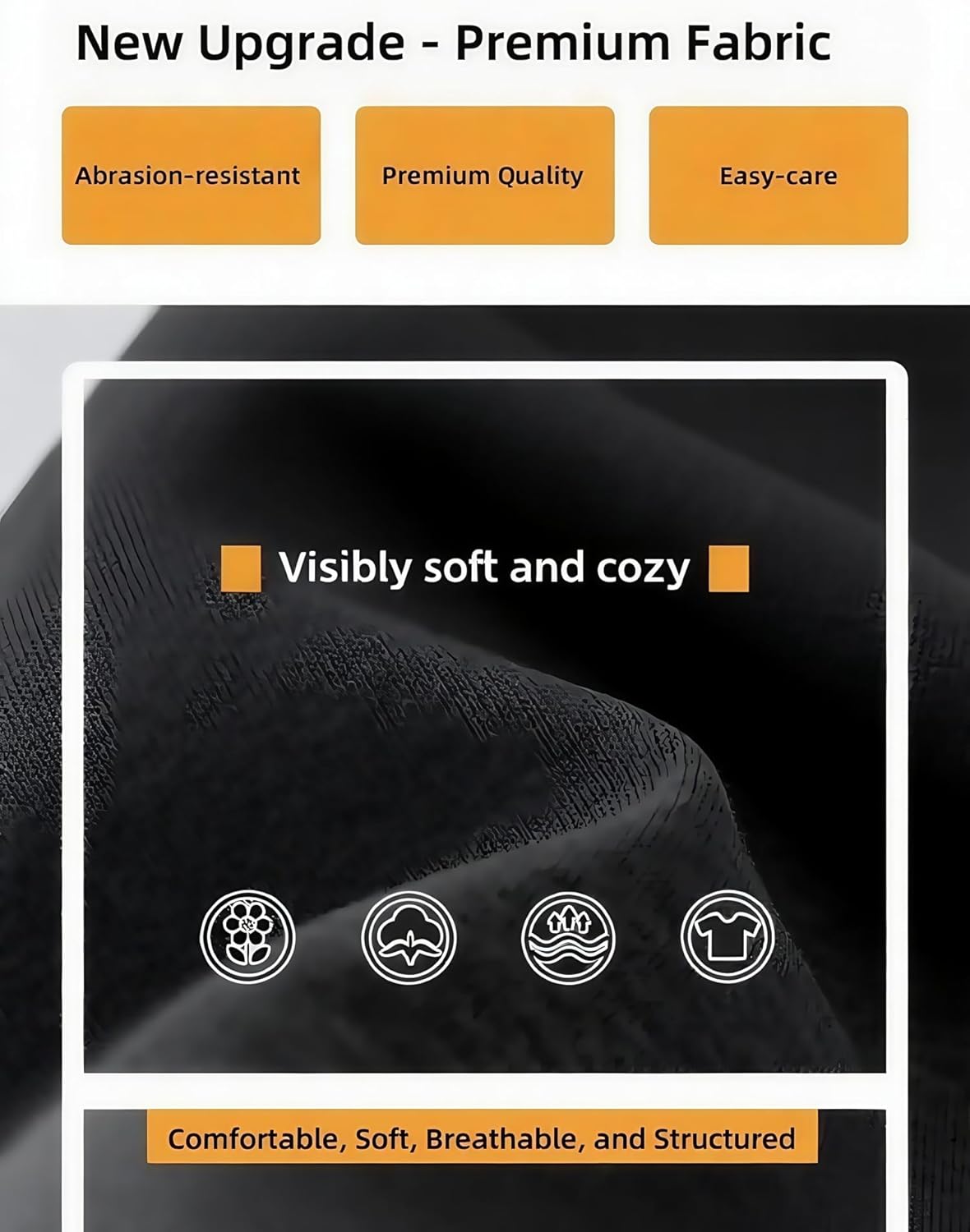 Detalle de LuminBlaze Men’s Baggy Sweatpants with Elastic Drawstring Waist and Deep Pockets