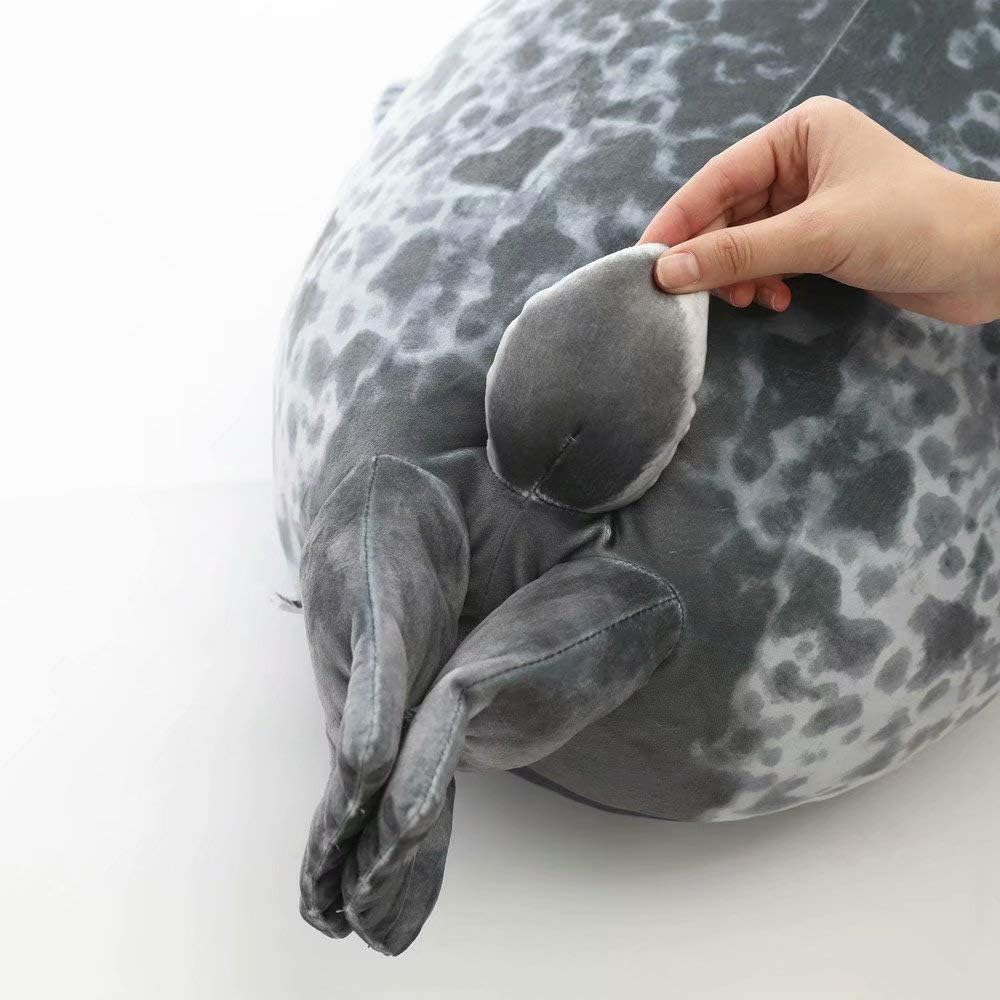 Detalle de Plush Seal Pillow Chubby Blob Seal Plush Toy – soft cotton stuffed pillow (S, pack of 1)