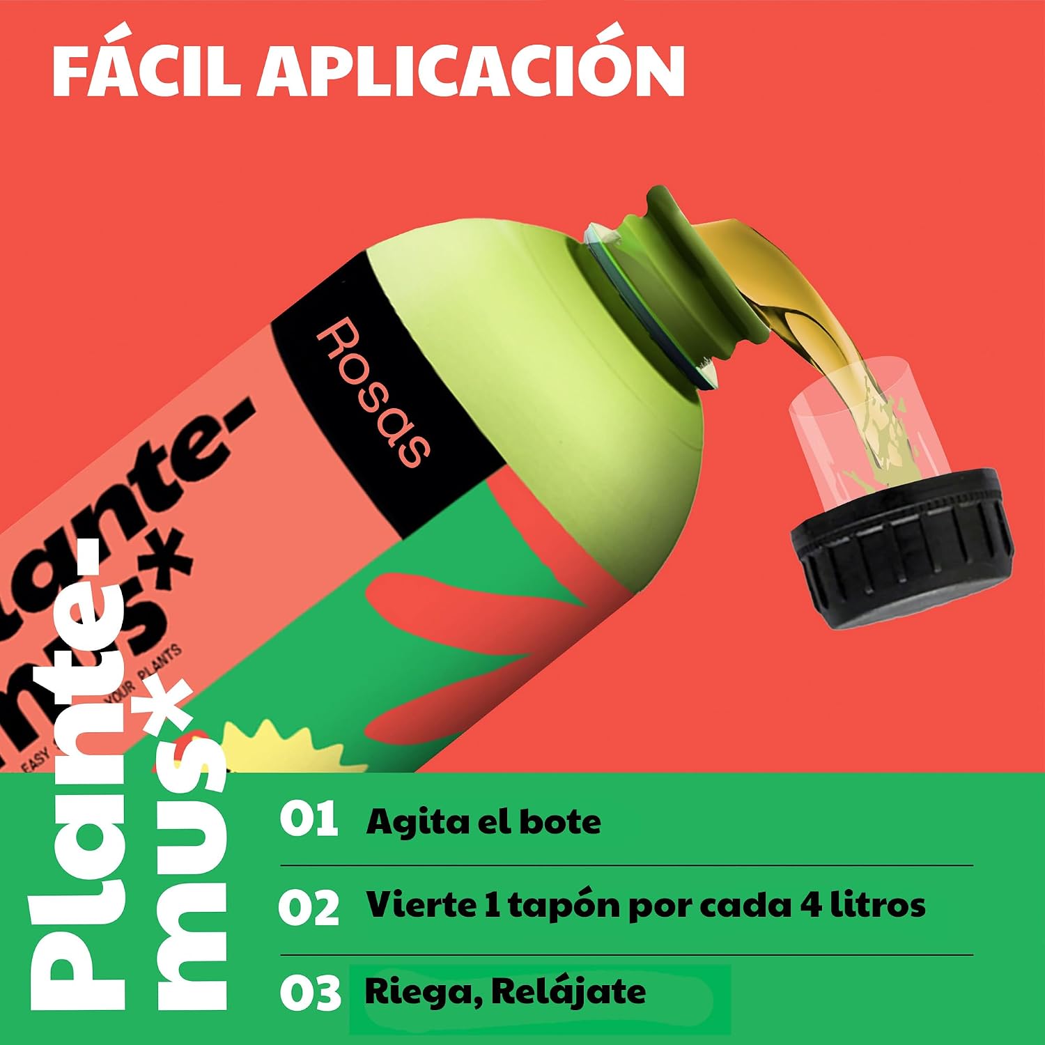 Detalle 2 de PLANTEMUS Abono Rosales 🌹 Fertilizante Líquido de Rápida Absorción