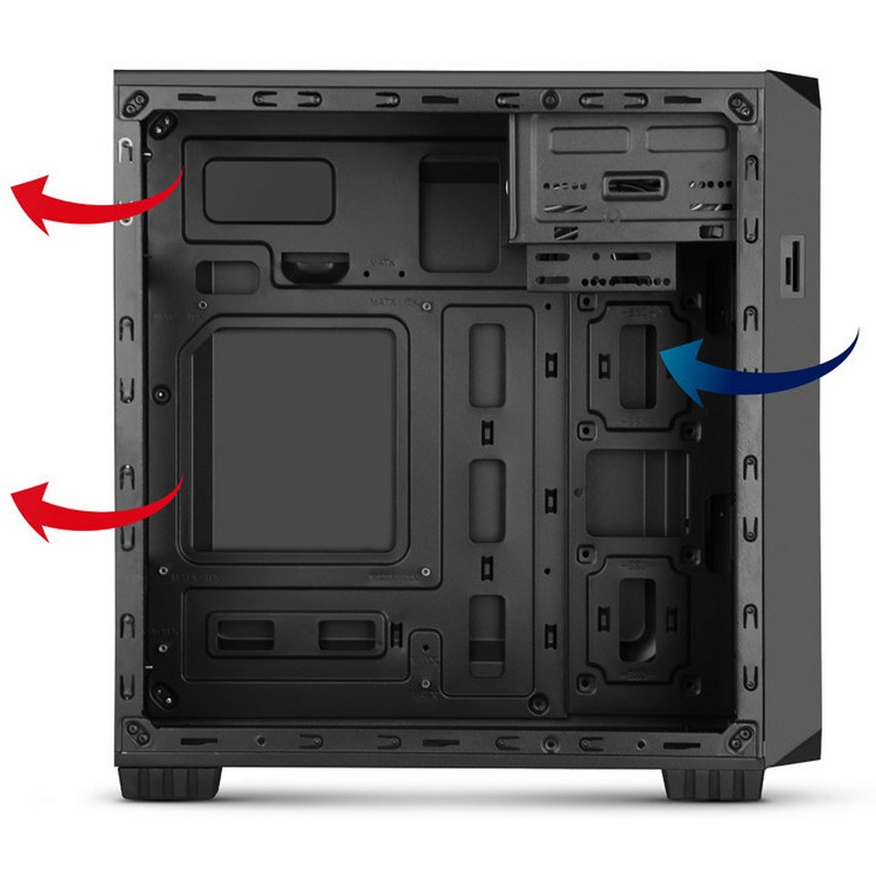 Detalle de nox Coolbay MX2 USB 3.0 Negro chasis mini torre