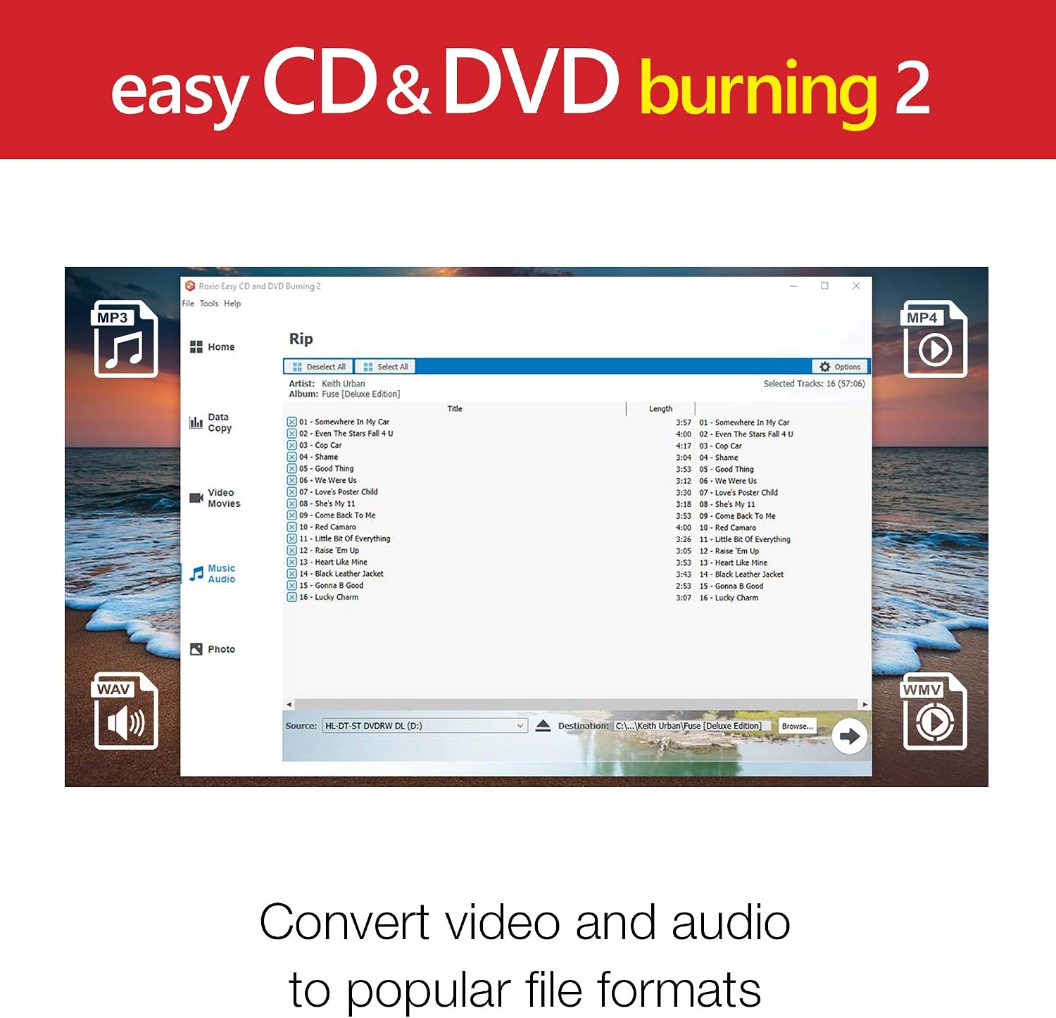 Detalle 2 de Corel Easy CD & DVD Burning 2 | Disc Burner & Video Capture (PC)