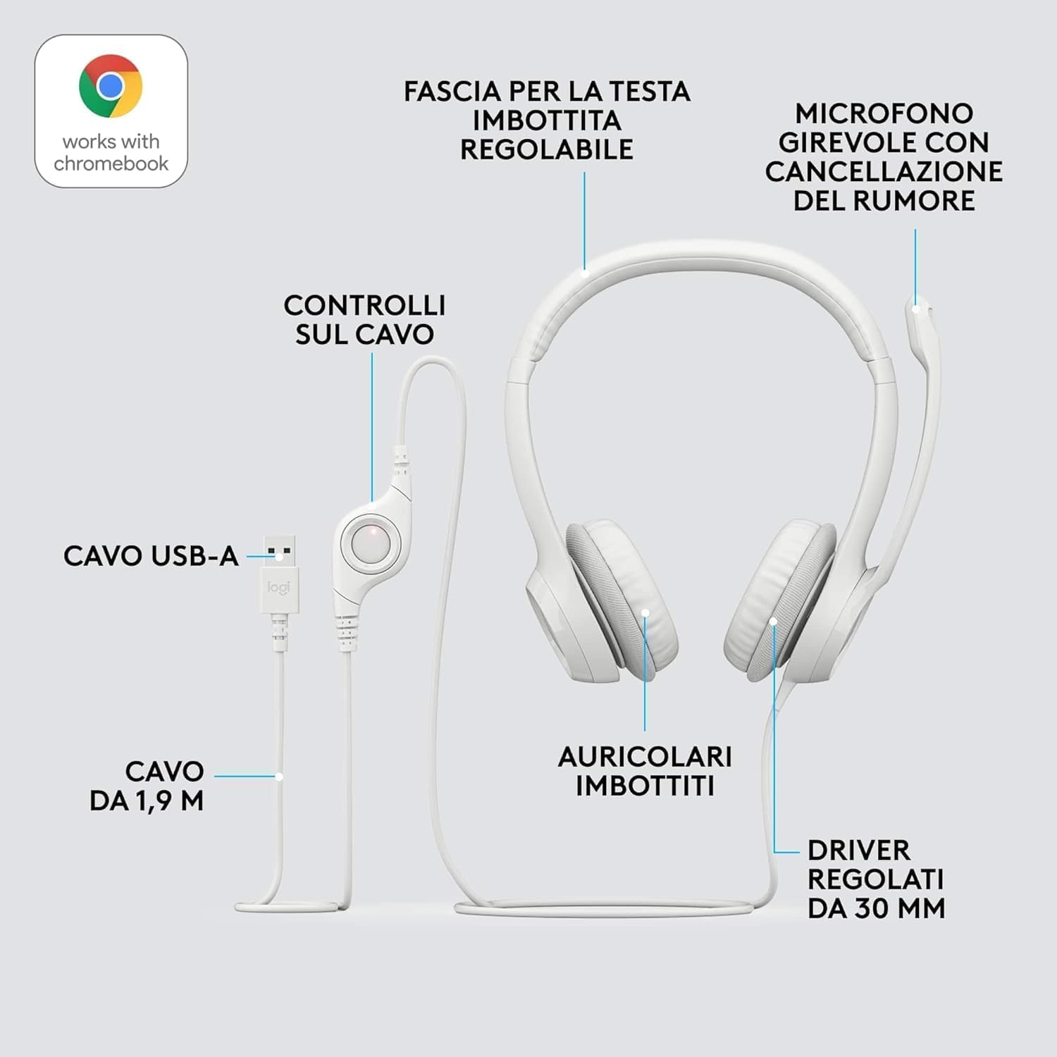 Thumbnail 6 de Logitech H390 Cuffia USB con microfono