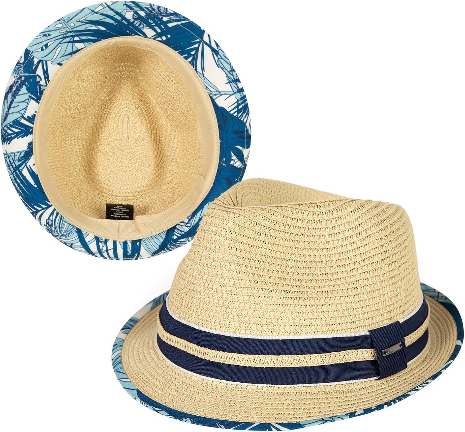 Thumbnail 6 de Comhats Oversize XL XXL Men’s Summer Straw Fedora Packable Sun Hat (57–64 cm)