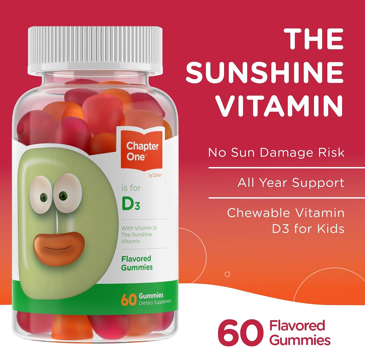 Detalle de Zahler Vitamin D3 Gummies, 60 Count