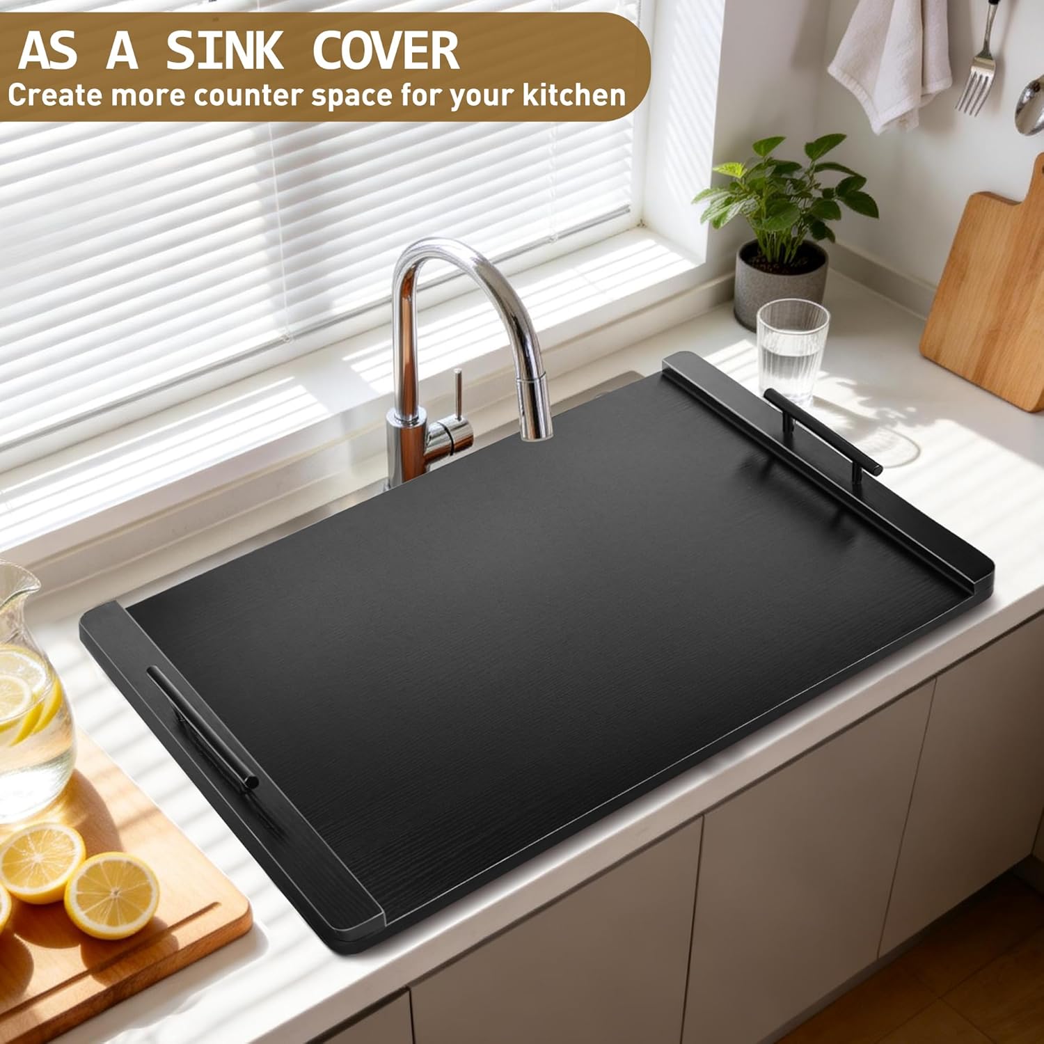 Thumbnail 6 de FUSOUBOTY Noodle Board Stove Cover with Handles