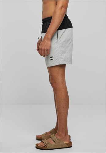Thumbnail 8 de Urban Classics Block Swim Shorts per Uomo - Lightasphalt/Black, 4XL