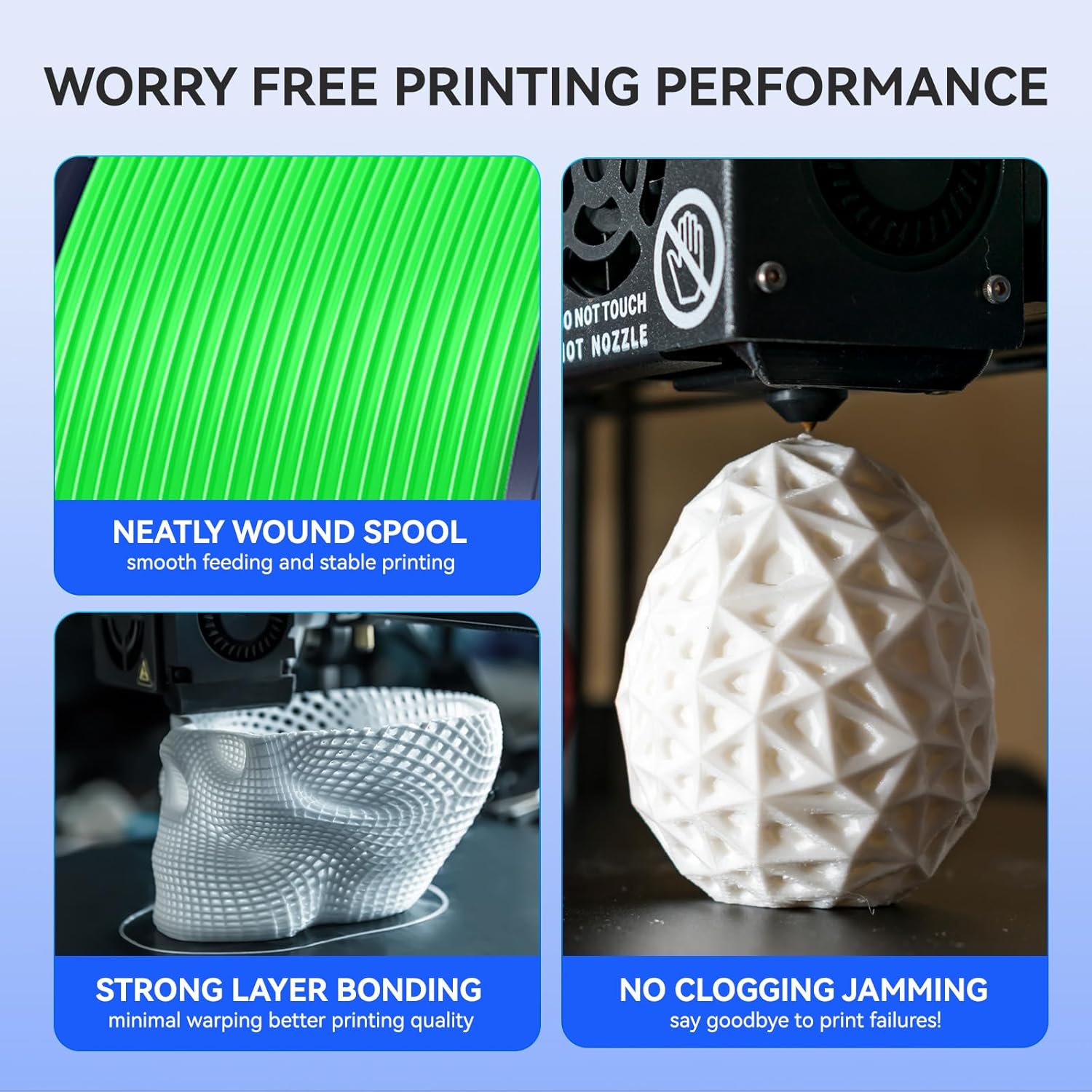 Detalle de JAYO PLA Filament 1.75mm Olive Green 1.1kg for 3D Printers