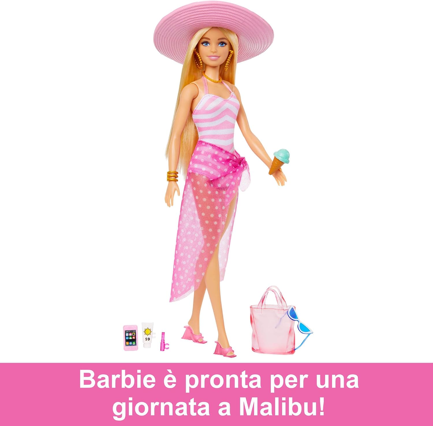 Detalle de Barbie bambola da spiaggia HPL73