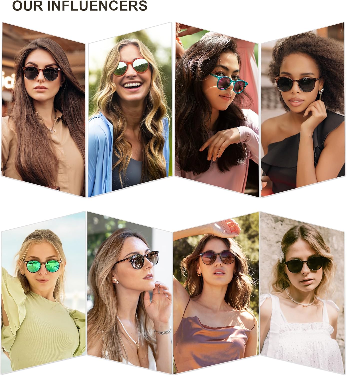 Thumbnail 2 de SOJOS Polarisiert Runde Sonnenbrille (UV400) Vintage – kleine runde Form für schmale Gesichter, Modell SJ2113