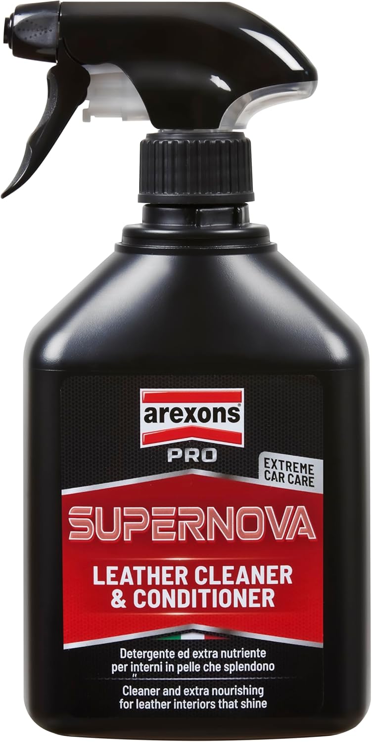 Detalle de Arexons Car Care Pro SUPERNOVA – Detergente Pelle Extra Nutriente, lucido e protegge gli interni in pelle (500ml)