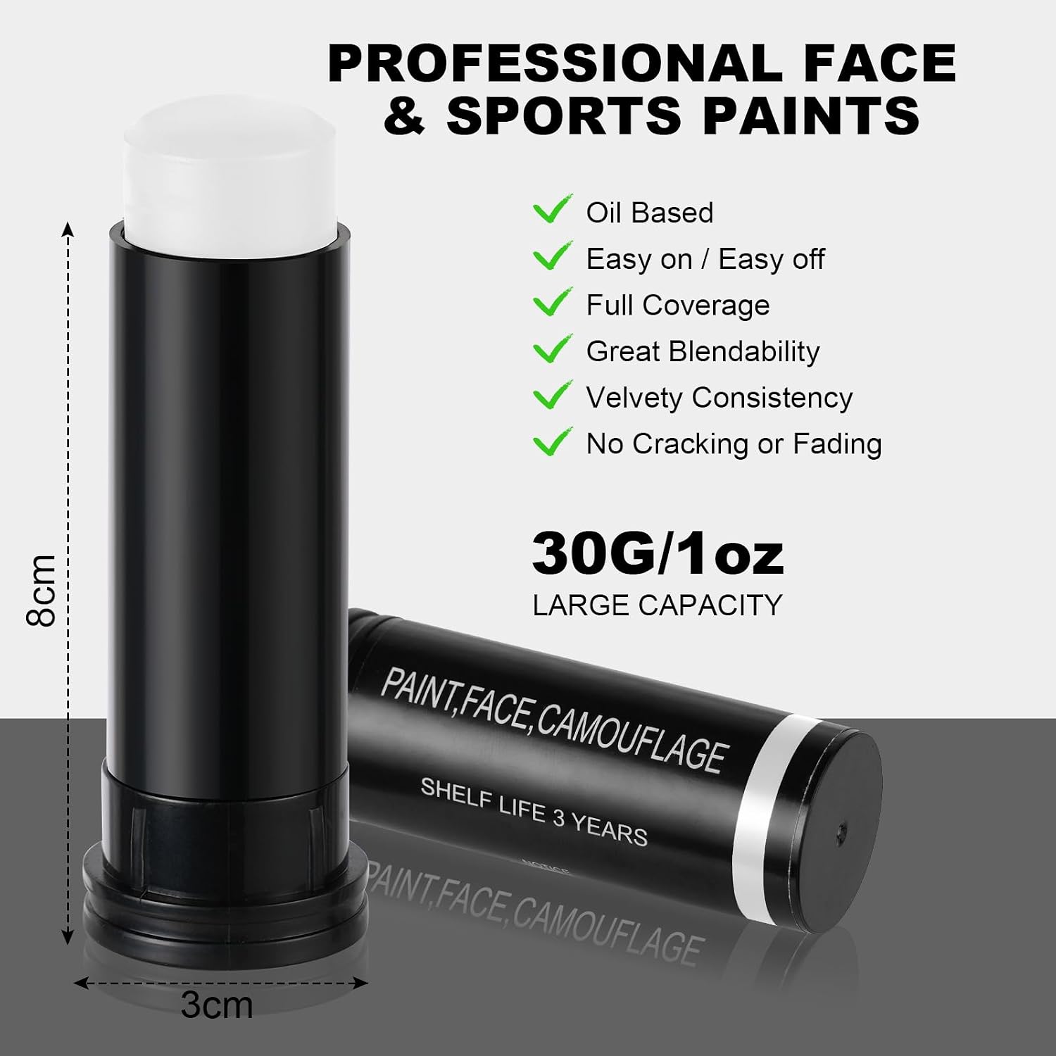 Detalle 2 de Camouflage Face Paint Sticks mimetico Nero+Bianco