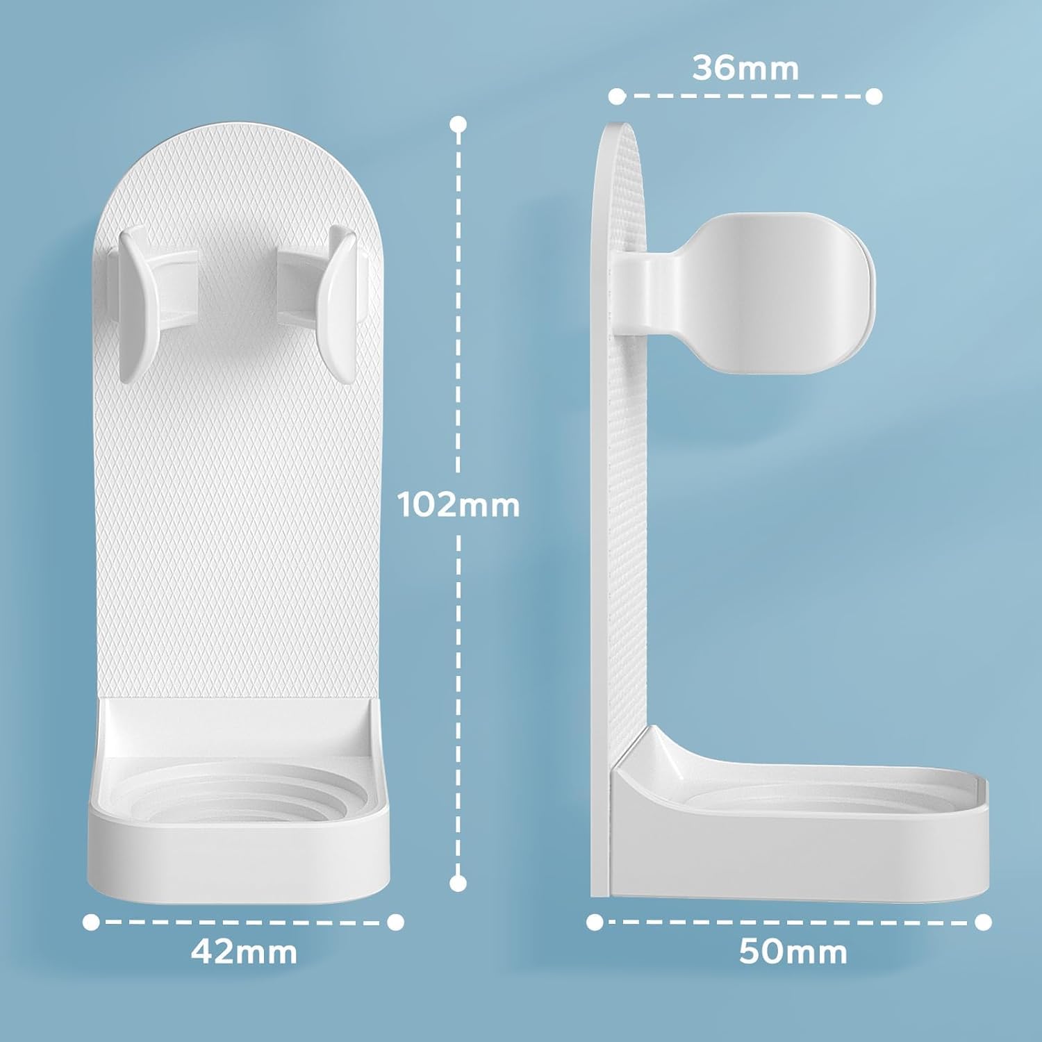 Thumbnail 5 de Support mural pour brosse à dents électrique HOMMAND (lot de 4) avec fixation adhésive