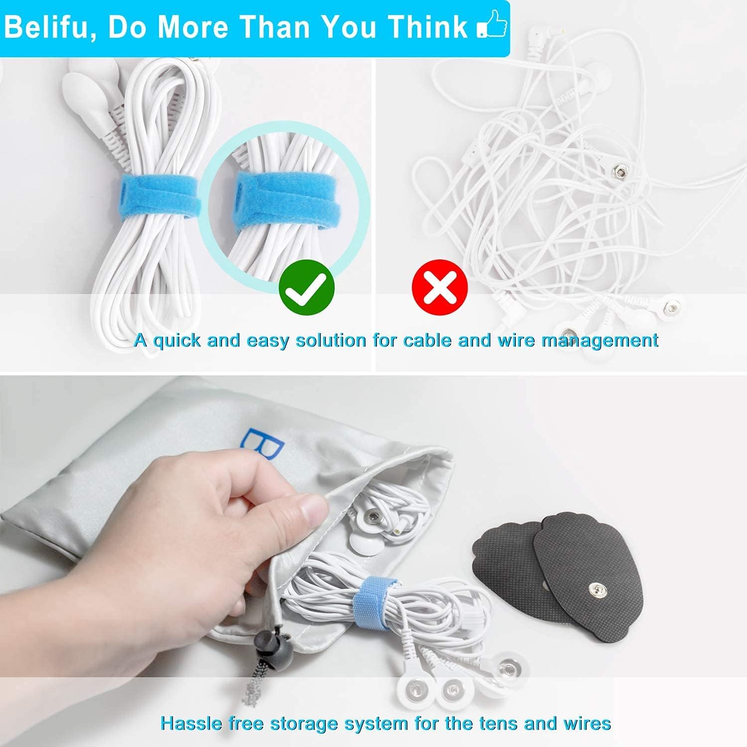 Detalle de Belifu TENS/EMS muscle stimulator, 24 modes