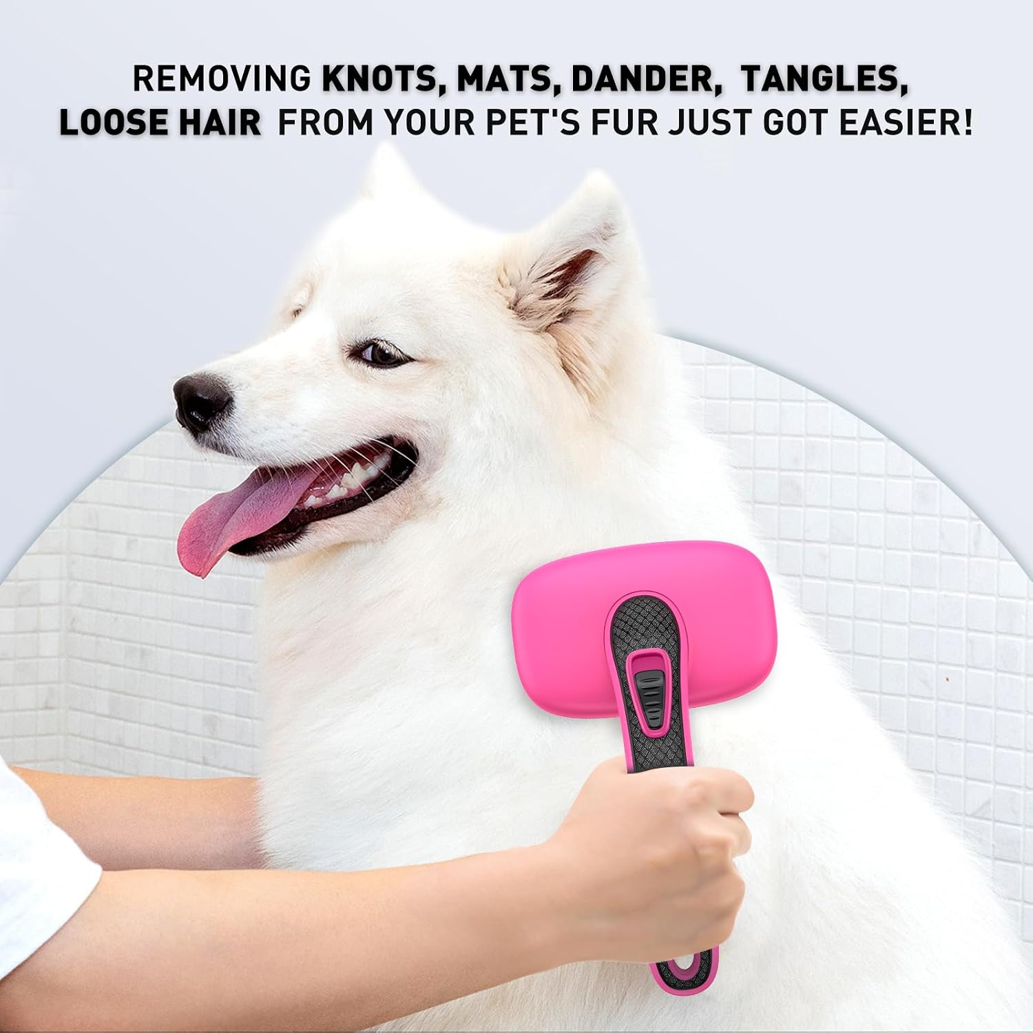 Thumbnail 5 de WOPQAEM Self Cleaning Slicker Dog Brush