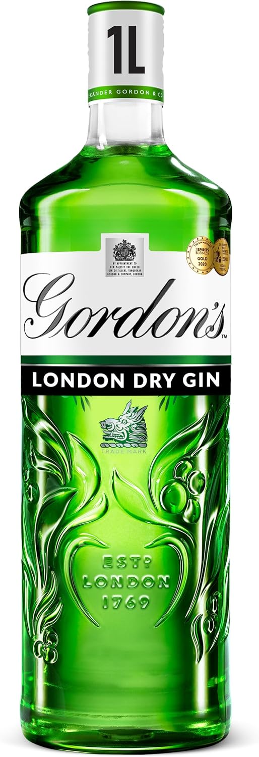 Gordon’s Special Dry London Gin | 1L, 37.5% vol – Triple-Distilled, Juniper-Dominant London Dry