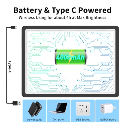 Thumbnail 2 de TOHETO A3 Rechargeable Light Pad for Tracing ✍️