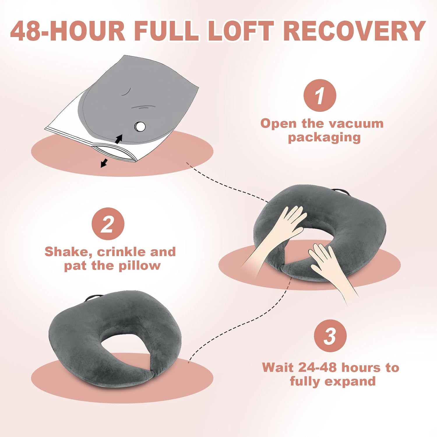 Thumbnail 6 de JOVELL Stillkissen – ergonomisches Multifunktionskissen zum Stillen, Lagern und Stützen (Samt, Grau)