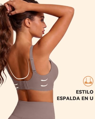 Detalle de Bresdk Sujetadores sin aros Jelly Bra suave para uso diario, marrón, XL