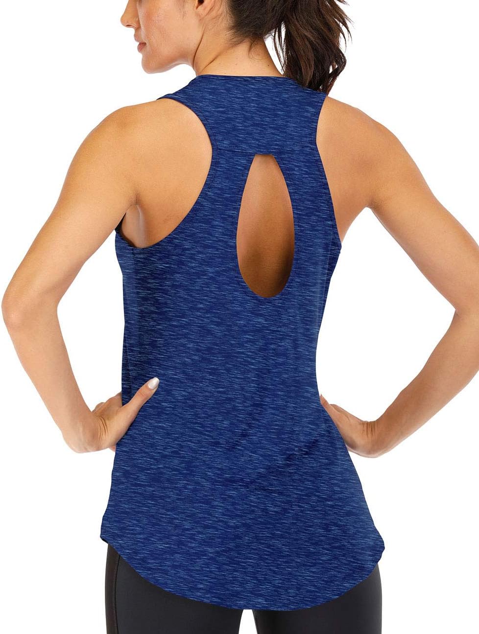 Detalle 2 de ICTIVE Débardeur de Yoga pour Femmes Ample — Dos nu avec ouverture en forme de serrure