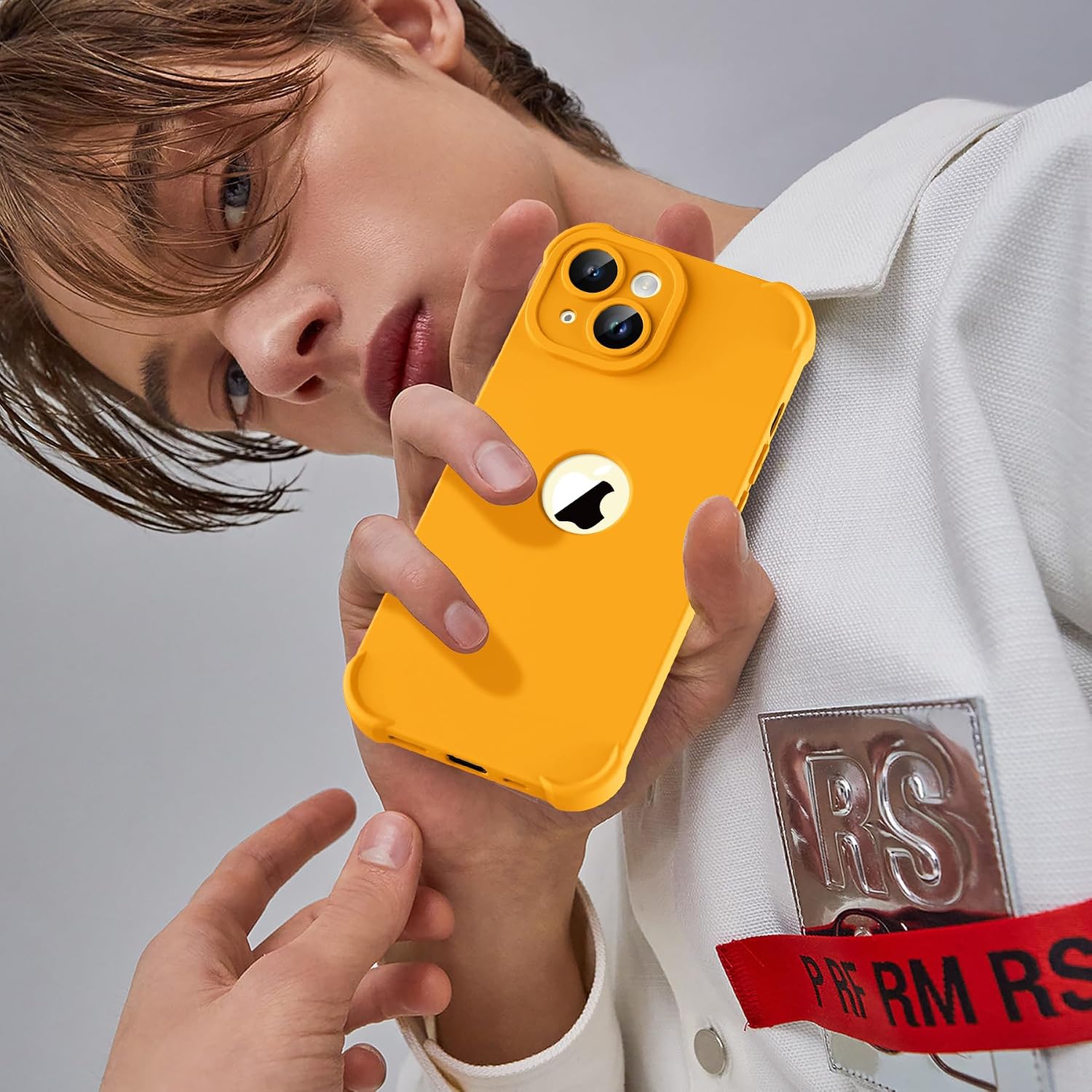 Thumbnail 5 de ORETECH Funda iPhone 15 Amarillo con Protector y Protección 15FT