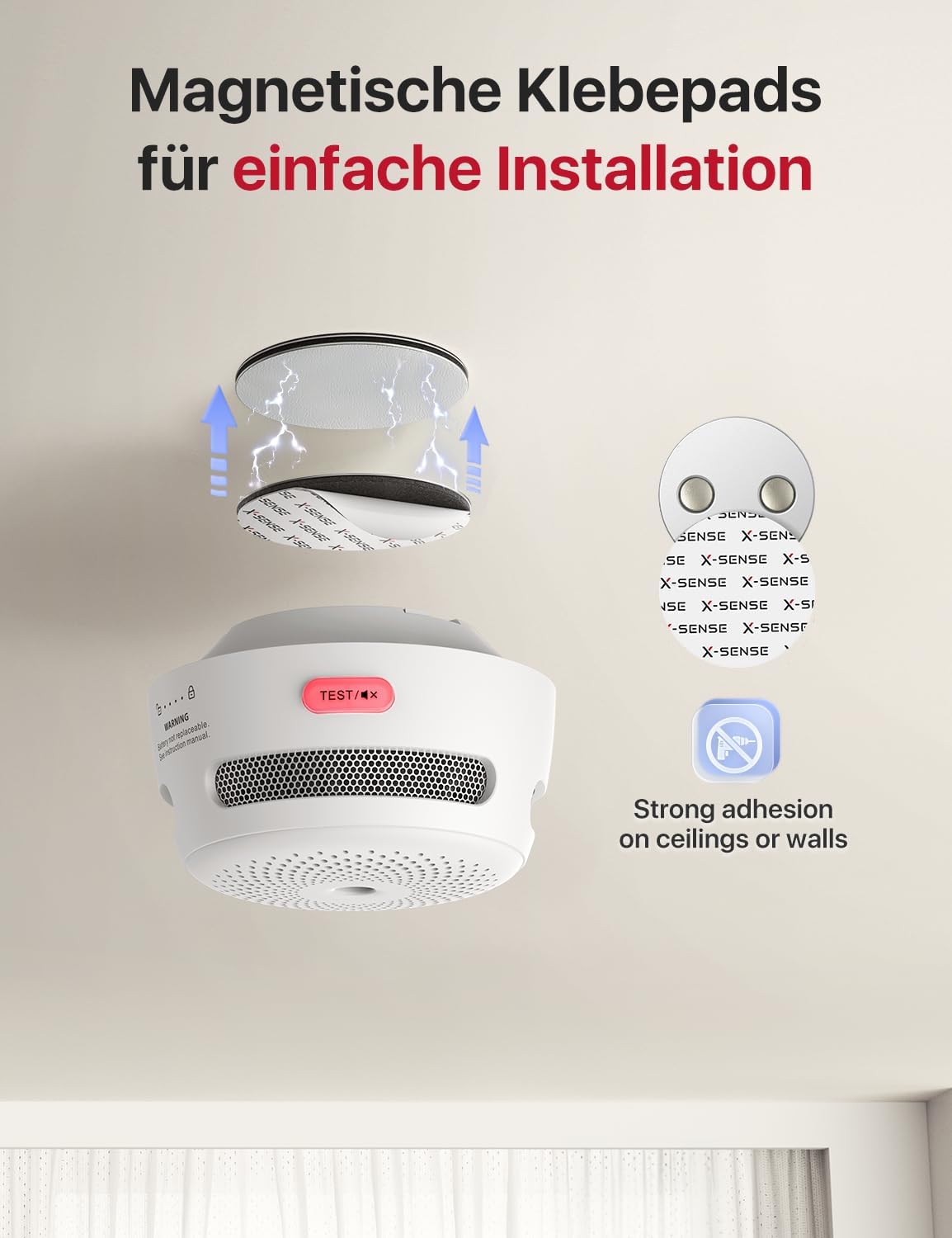 Detalle 2 de X-Sense XS01 Mini Rauchmelder 10 Jahre Batterie