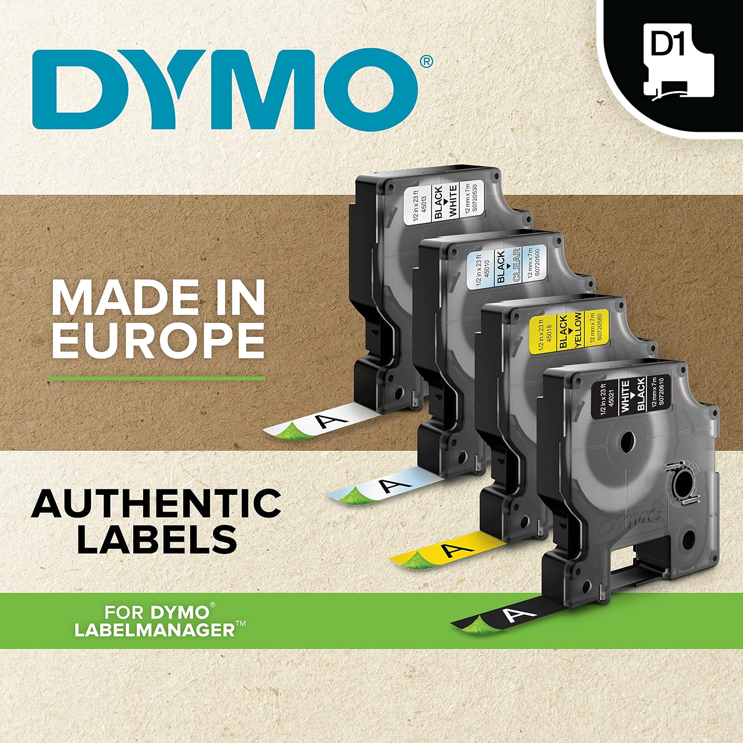 Detalle de DYMO Authentic D1 Labels 12mm x 7m