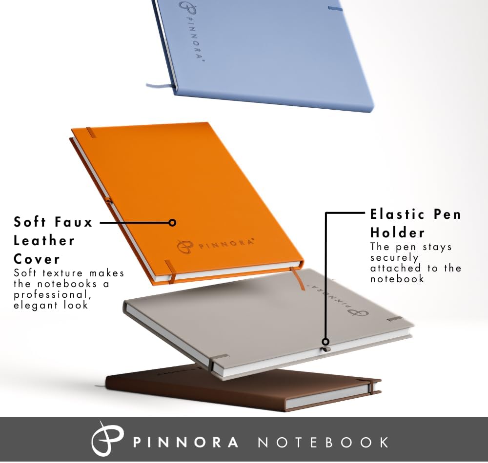 Thumbnail 5 de Pinnora Black A5 Notebook – Lined Journal and Monthly Planner