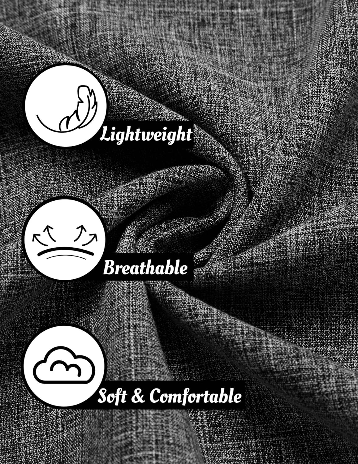 Thumbnail 4 de COOFANDY Linen Short Sleeve Shirt for Men: Casual Button-Down for Beach, Summer, and Weddings