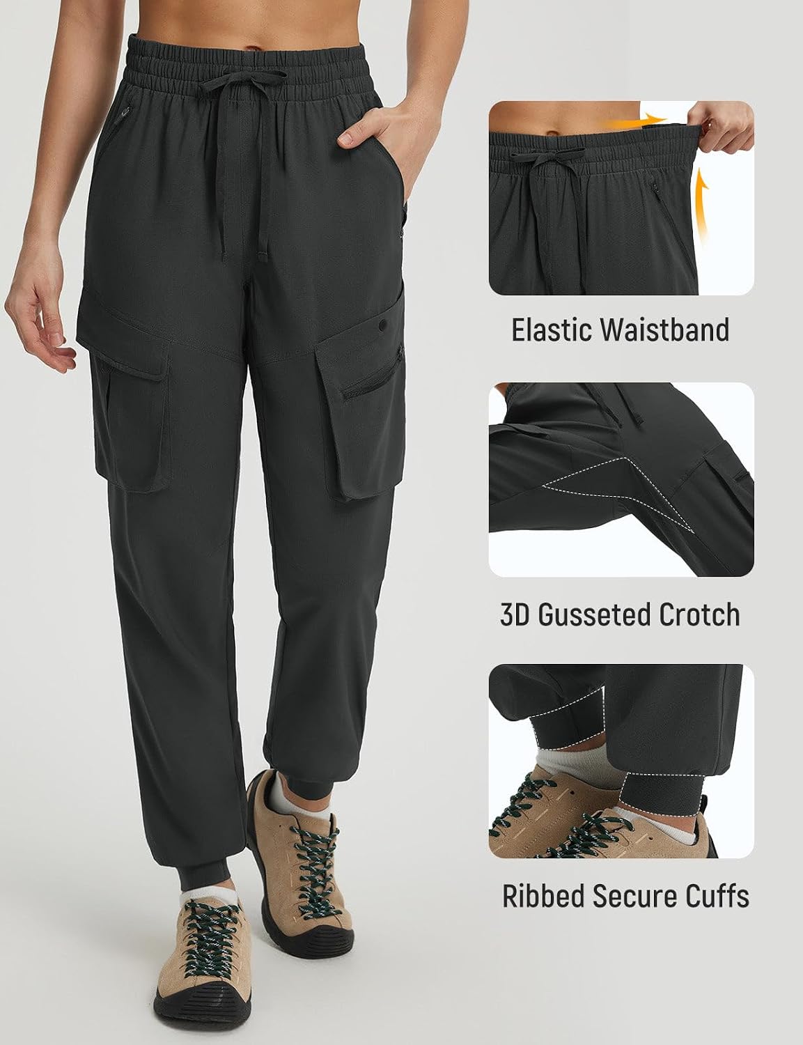 Thumbnail 5 de Baleaf Women's Ripstop Hiking Pants with 6 Pockets – Water Resistant, Lightweight Joggers