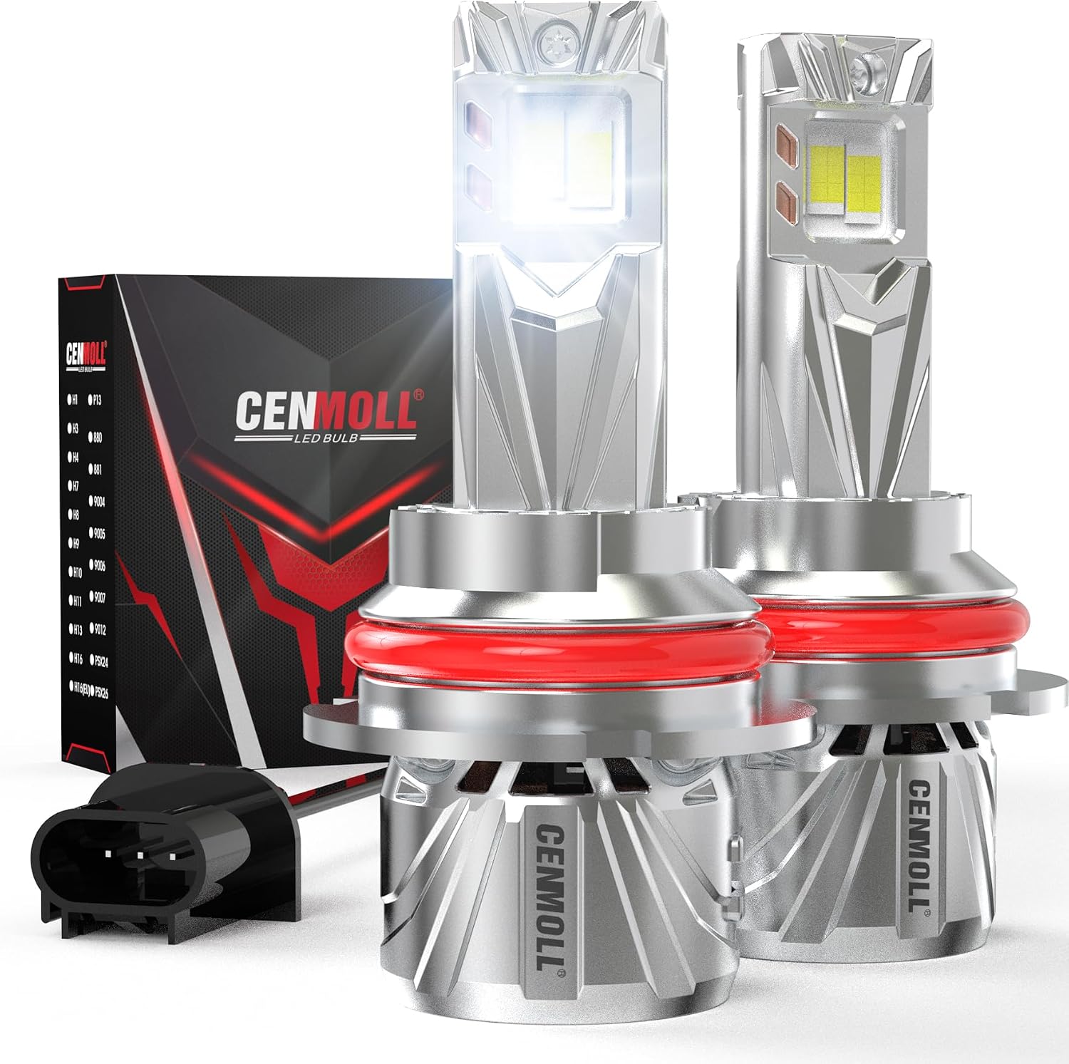 Detalle de Cenmoll Lampadina HB5 9007 LED: 360° di illuminazione, 140W per coppia, CANbus integrato