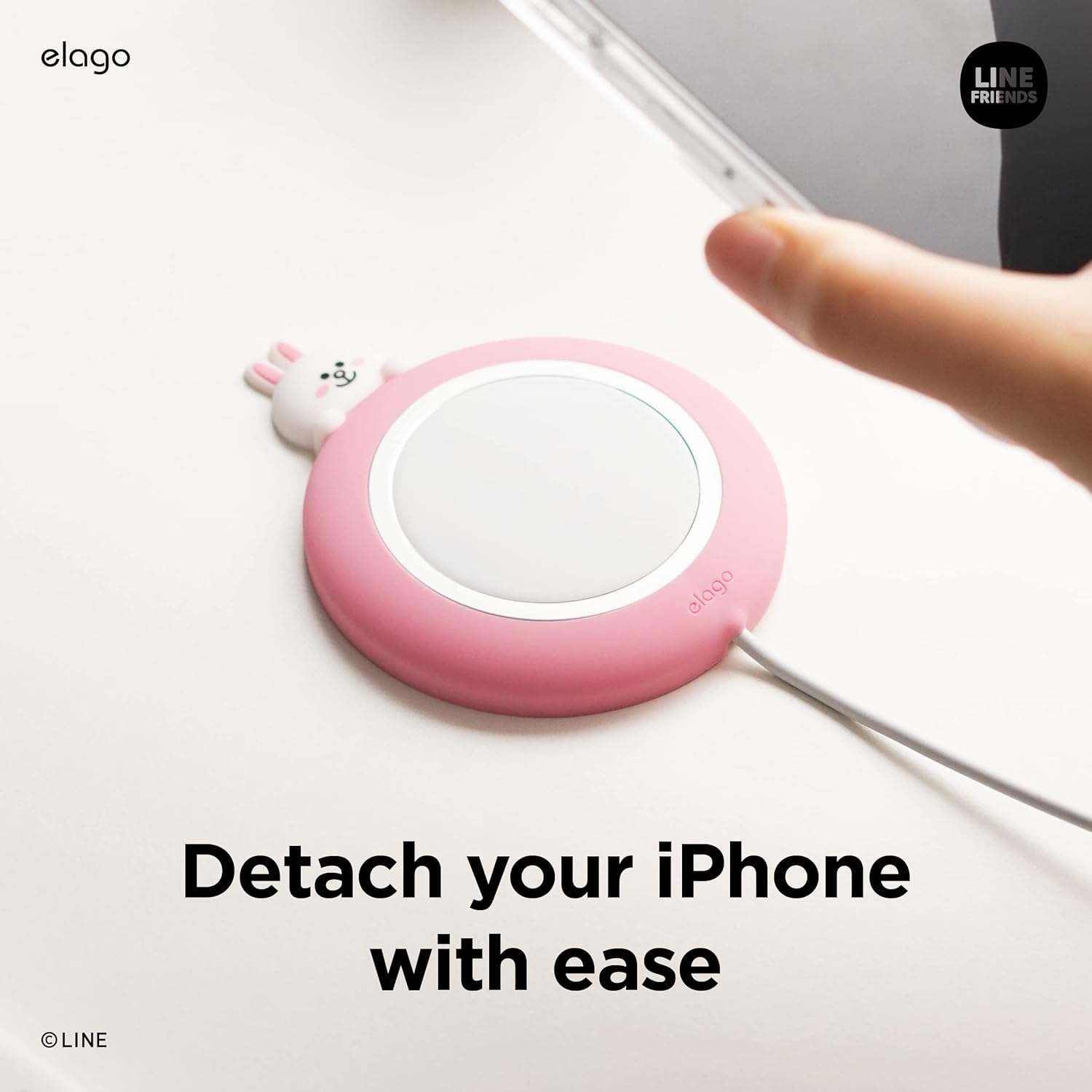 Thumbnail 3 de elago MS Pad Cover di Ricarica Wireless Magnetica compatibile MagSafe con LINE FRIENDS Cony