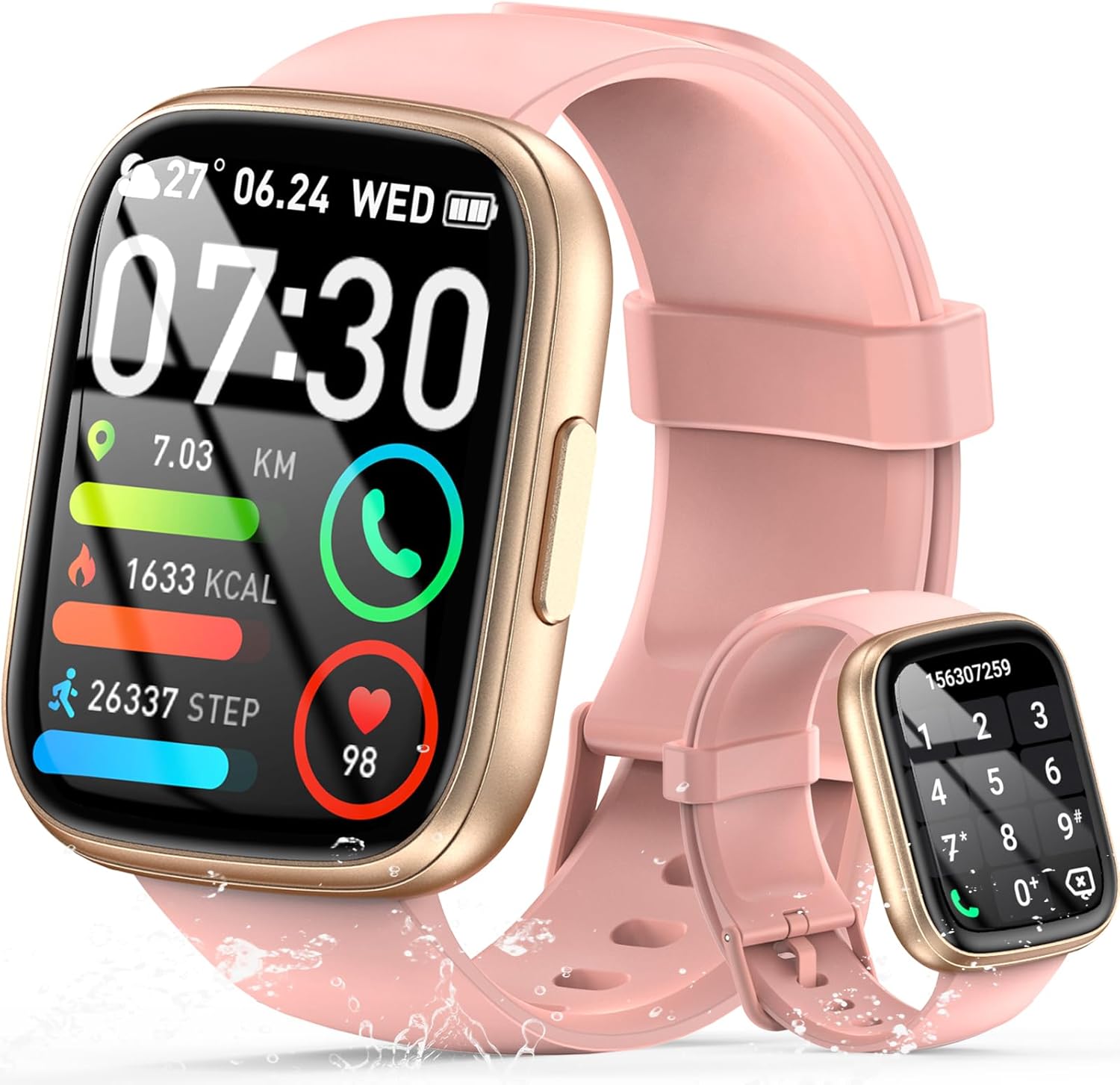 Thumbnail 6 de Poounur Smart Watch for Men & Women (1.95" HD) with Call, Heart Rate & IP68