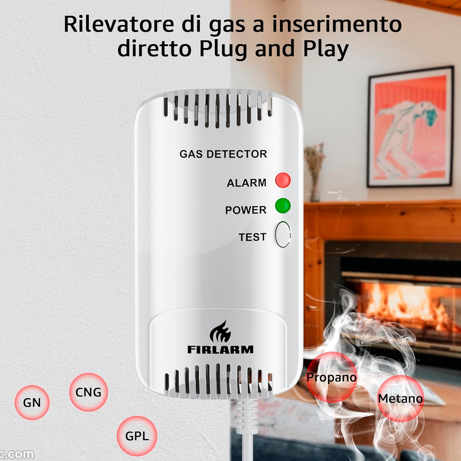Thumbnail 2 de Firlarm Rilevatore di gas 85 dB 📟