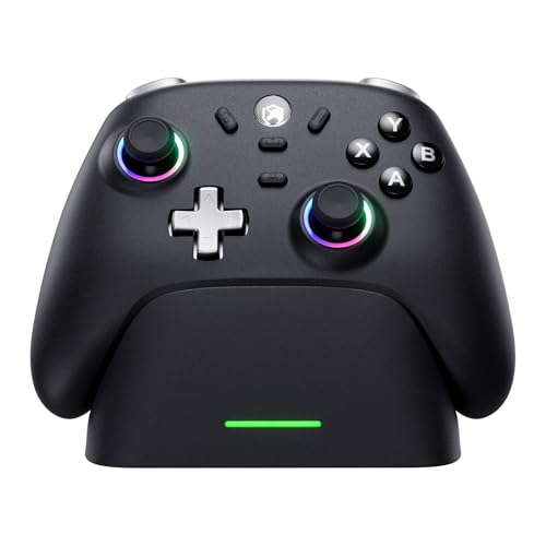 ECHTPower Controller gaming per PC e Switch, Hall, 1000 Hz e base di ricarica