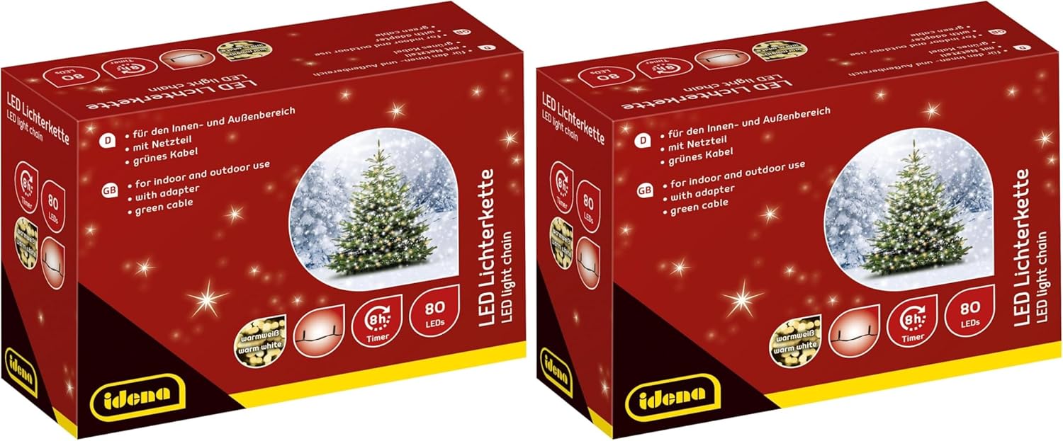 Thumbnail 6 de Idena 8325058 LED-Lichterkette – 80 LEDs, 15,9 m, Timer, Indoor & Outdoor