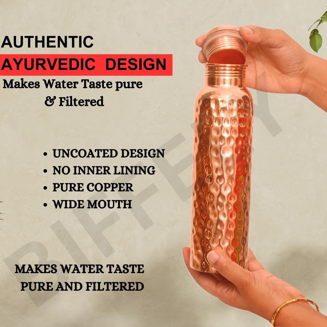 Detalle de BIFFELY Copper Water Bottle 34oz 🥤