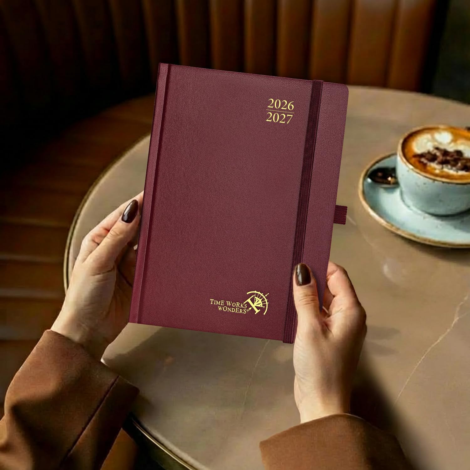 Thumbnail 6 de POPRUN A5 Academic Diary 2026-2027 — Hardback Week to View, 17 Months (Aug 2026–Dec 2027) in Midnight Green