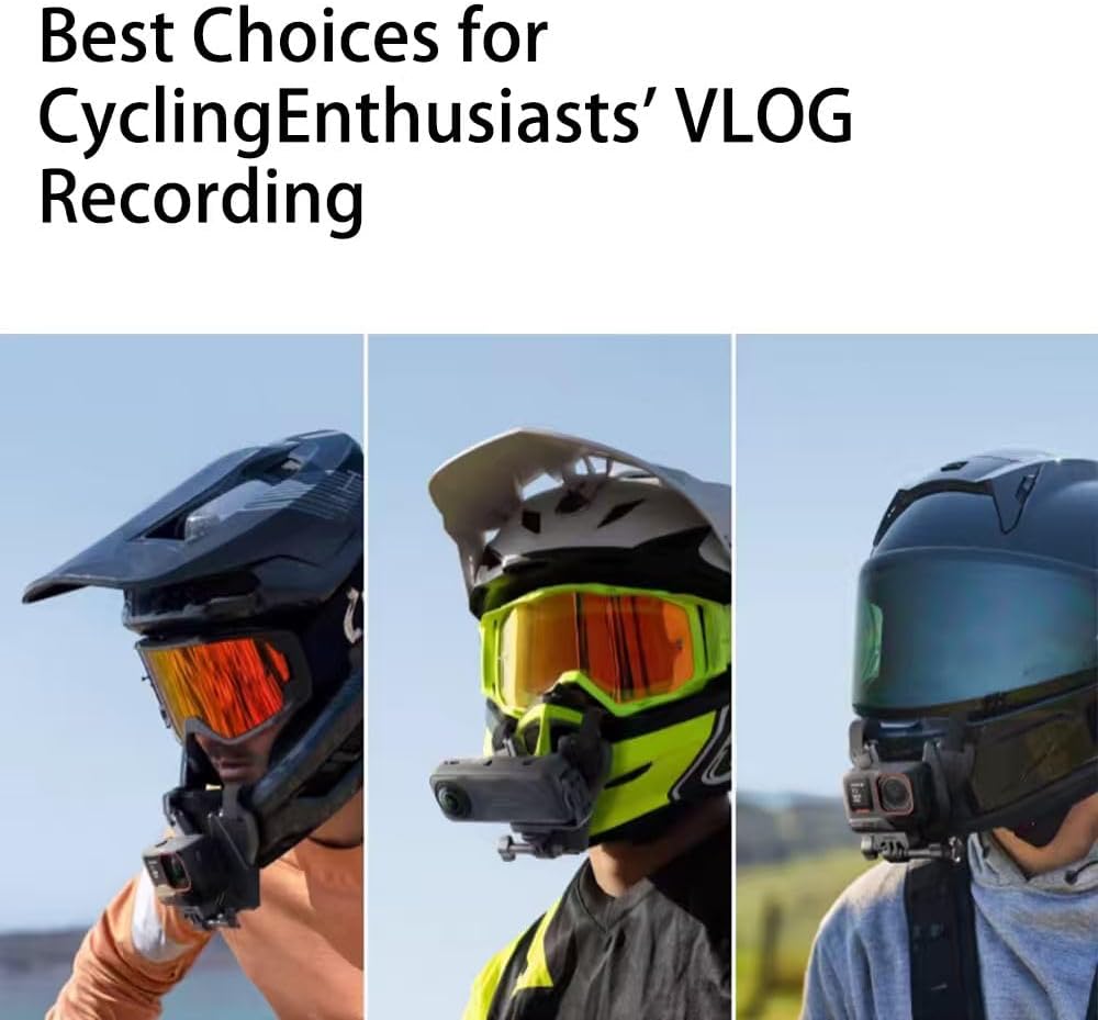 Thumbnail 4 de RV Murts Motorcycle Helmet Chin Strap Mount for GoPro Hero, Action Camera and DJI Osmo Action 5 Pro