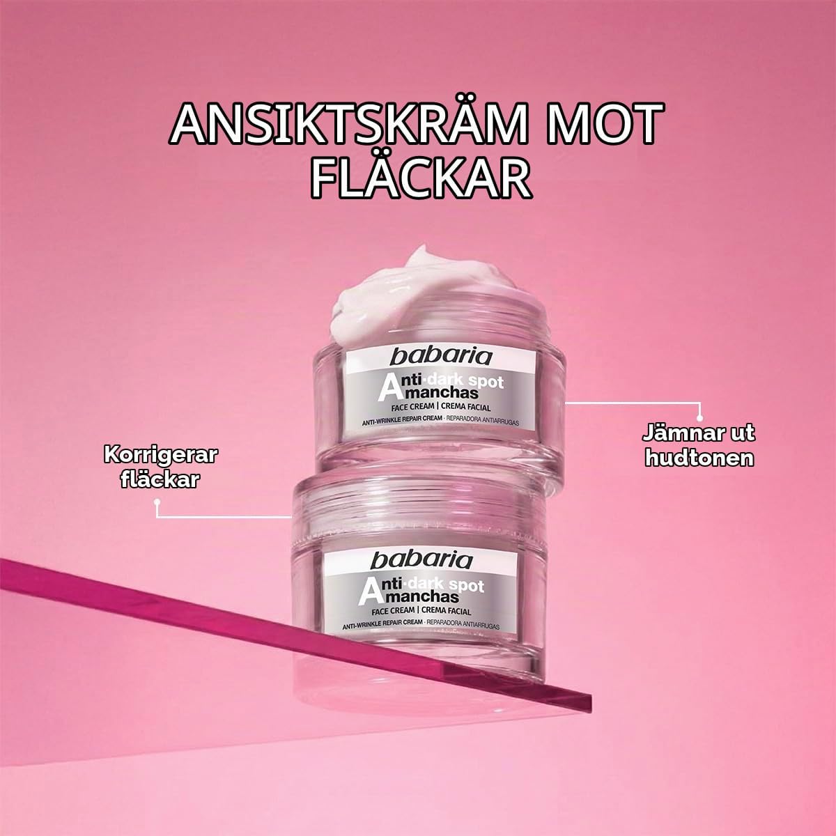 Detalle de Babaria Crema Intensiva Antimanchas nattkräm med nyponolja och silanol, 50 ml