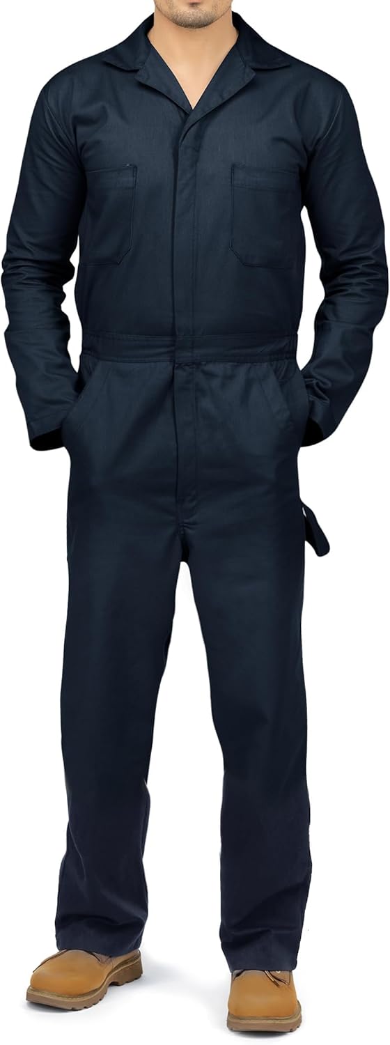 Detalle de NY Threads Cotton Blend Coveralls for Men, Relaxed-Fit Work Jumpsuit