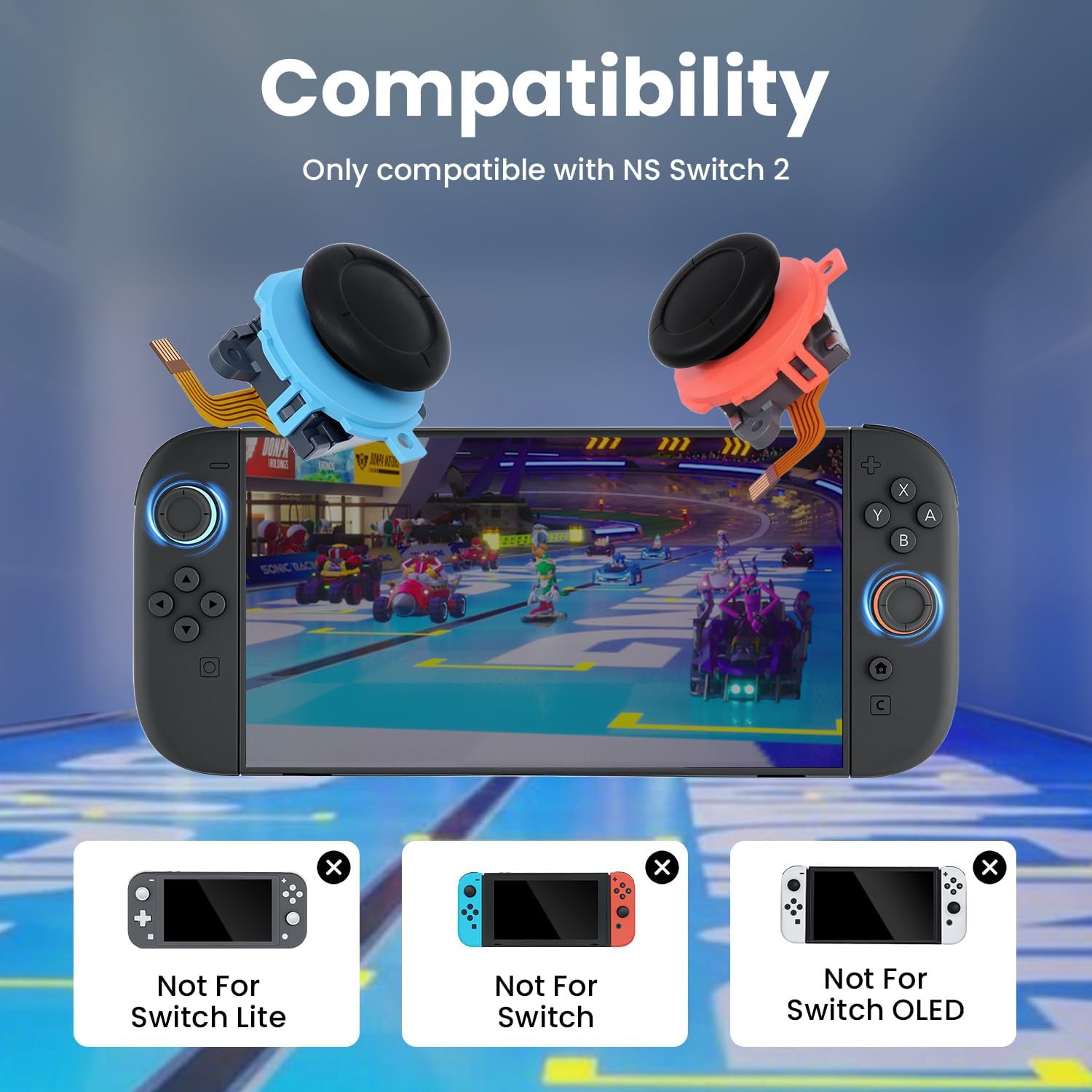 Thumbnail 1 de Wigearss Kit Joystick Hall para Nintendo Switch 2