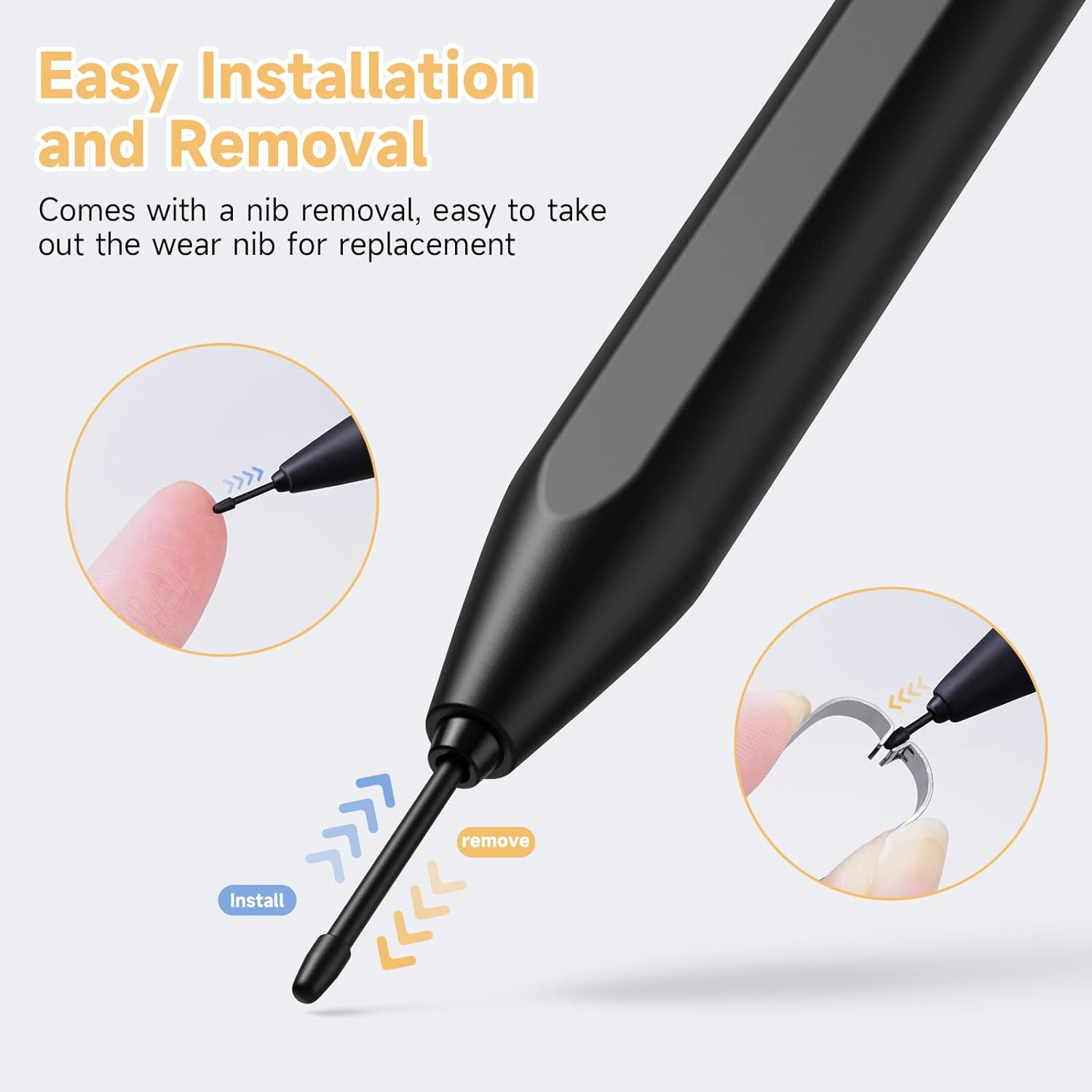 Detalle de (10 Pointes) Embouts de Rechange pour Stylet Remarkable – sensibilité à la pression 4096, support d’écriture inclinable et outil de retrait des pointes