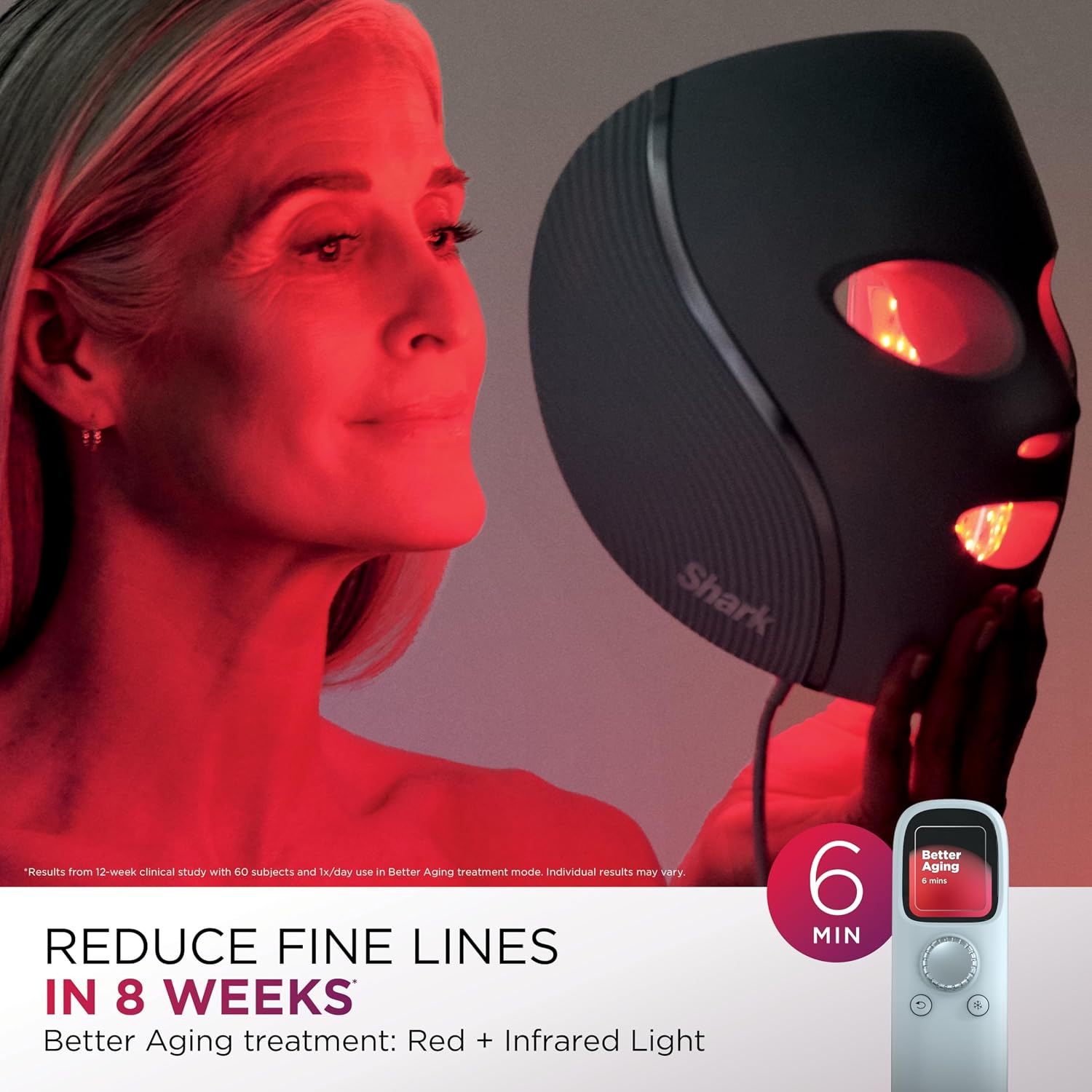 Detalle 1 de Shark CryoGlow FW312 LED Face Mask with Red, Blue & Deep Infrared Light