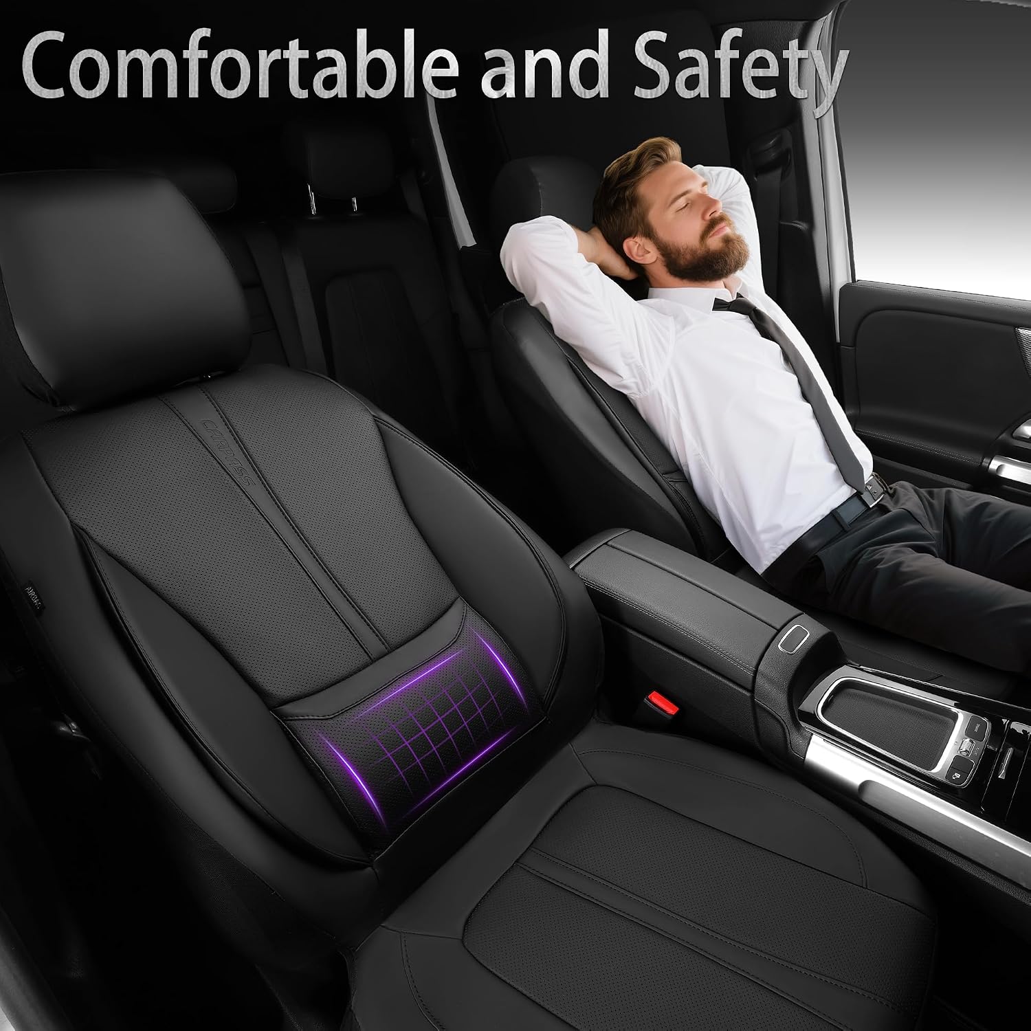 Detalle de CAR PASS Nappa Leather Seat Covers 2 Seats